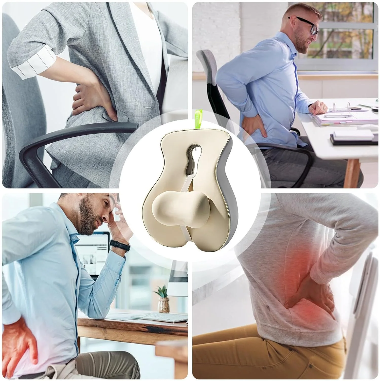 بالشتک پشتی طبی برای صندلی اداری | پشتی طبی ارگونومیک خودرو برای صندلی راننده، قابل تنظیم برای نشستن، مسافرت هوایی و رانندگی طولانی بالشتک پشتی طبی برای صندلی اداری | پشتی طبی ارگونومیک خودرو برای صندلی راننده، قابل تنظیم برای نشستن، مسافرت هوایی و رانندگی طولانی