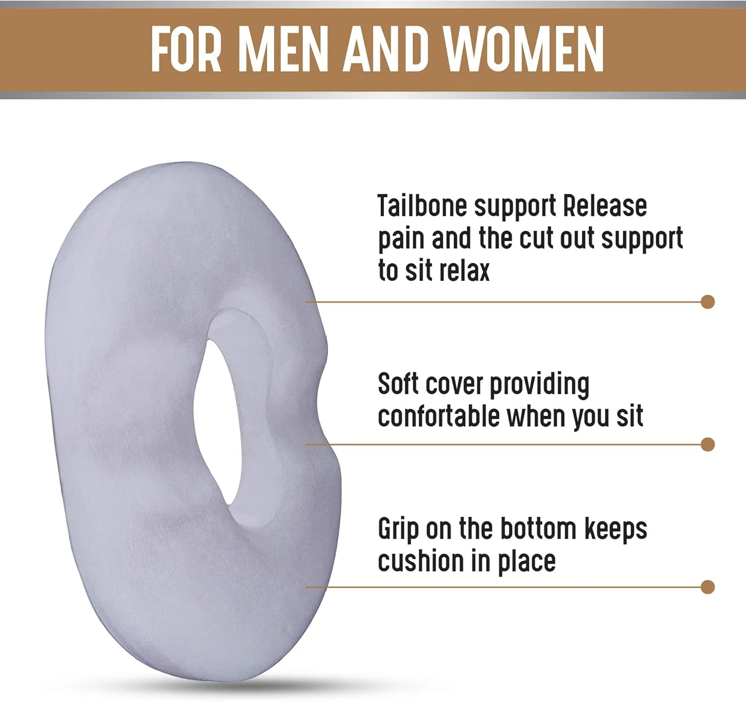 بالشتک دوناتی لکسی، طراحی ارتوپدی | فوم حافظهدار دنبالچه و استخوان خاجی | تسکین درد و فشار برای هموروئید، دوران بارداری بعد از زایمان، جراحی، سیاتیک (خاکستری) بالشتک دوناتی لکسی، طراحی ارتوپدی | فوم حافظهدار دنبالچه و استخوان خاجی | تسکین درد و فشار برای هموروئید، دوران بارداری بعد از زایمان، جراحی، سیاتیک (خاکستری)