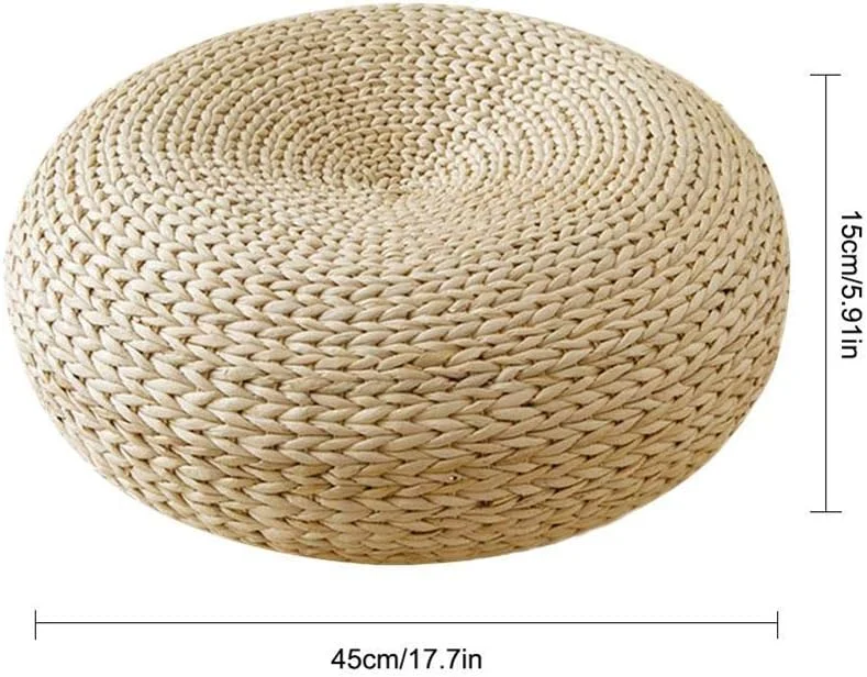 کوسن حصیری دست ساز، بافته شده با دست تاتامی، کوسن نشیمن، مناسب اتاق نشیمن و اتاق خواب کوسن حصیری دست ساز، بافته شده با دست تاتامی، کوسن نشیمن، مناسب اتاق نشیمن و اتاق خواب