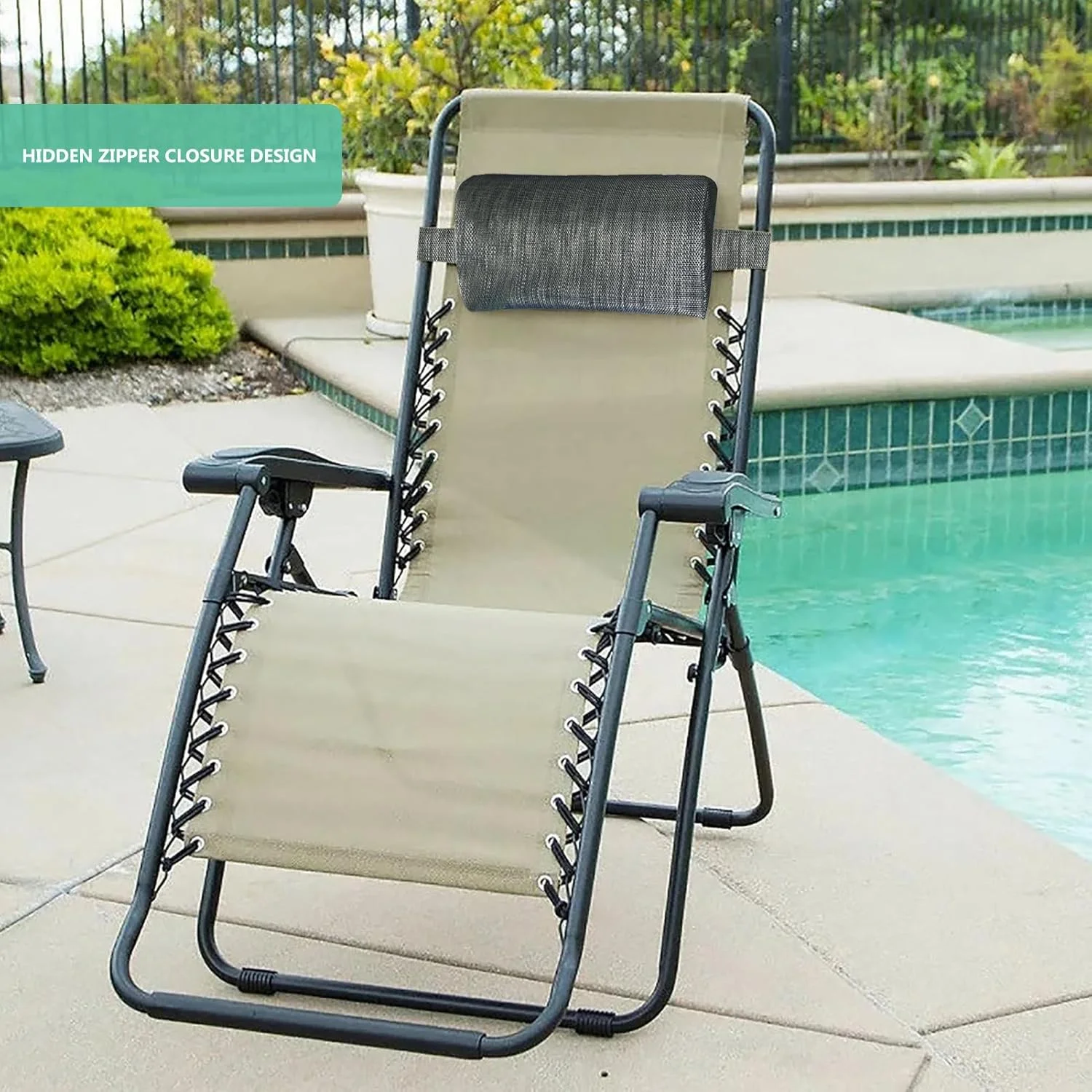 بالش صندلی آفتابگیر | بالش های ضد آب مناسب فضای باز - بالش نرم و قابل جابجایی برای استراحت سر و گردن، صندلی های پاسیو، صندلی های راحتی