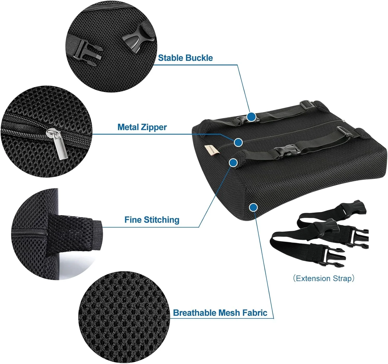 بالشتک پشتی مموری فوم LoveHome با روکش توری سه بعدی، استحکام متعادل، طراحی شده برای تسکین درد کمر - بالشتک پشتی ایده آل برای صندلی کامپیوتر/اداری، صندلی ماشین، صندلی تکیه گاه و غیره - مشکی بالشتک پشتی مموری فوم LoveHome با روکش توری سه بعدی، استحکام متعادل، طراحی شده برای تسکین درد کمر - بالشتک پشتی ایده آل برای صندلی کامپیوتر/اداری، صندلی ماشین، صندلی تکیه گاه و غیره - مشکی