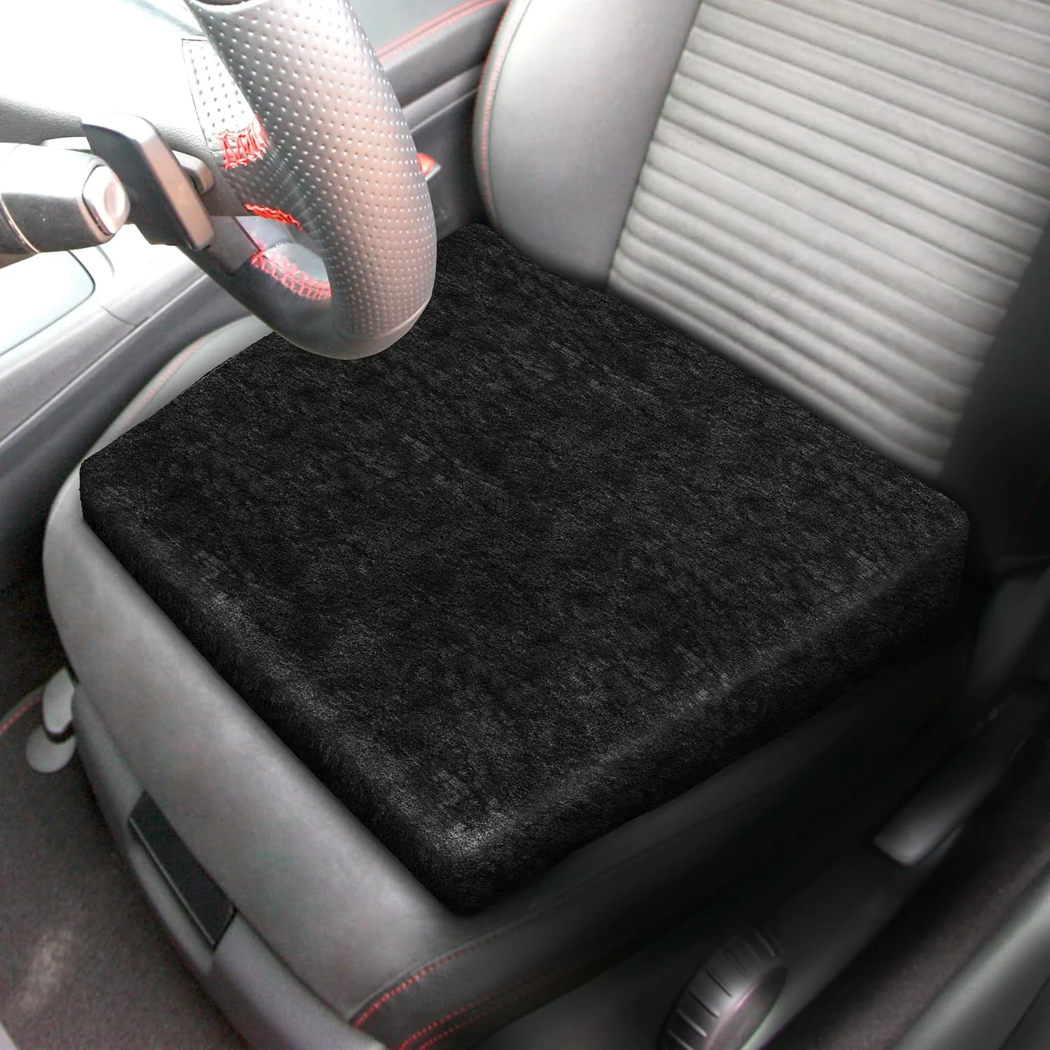 بالشتک گوه ای فوم حافظه دار مدیپاق برای پشتیبانی از کمر، اصلاح وضعیت بدن، تسکین درد و افزایش ارتفاع - پد صندلی ارتوپدی - روکش توری سه بعدی قابل شستشو و تنفس - با زیره ضد لغزش - مخمل مشکی بالشتک گوه ای فوم حافظه دار مدیپاق برای پشتیبانی از کمر، اصلاح وضعیت بدن، تسکین درد و افزایش ارتفاع - پد صندلی ارتوپدی - روکش توری سه بعدی قابل شستشو و تنفس - با زیره ضد لغزش - مخمل مشکی