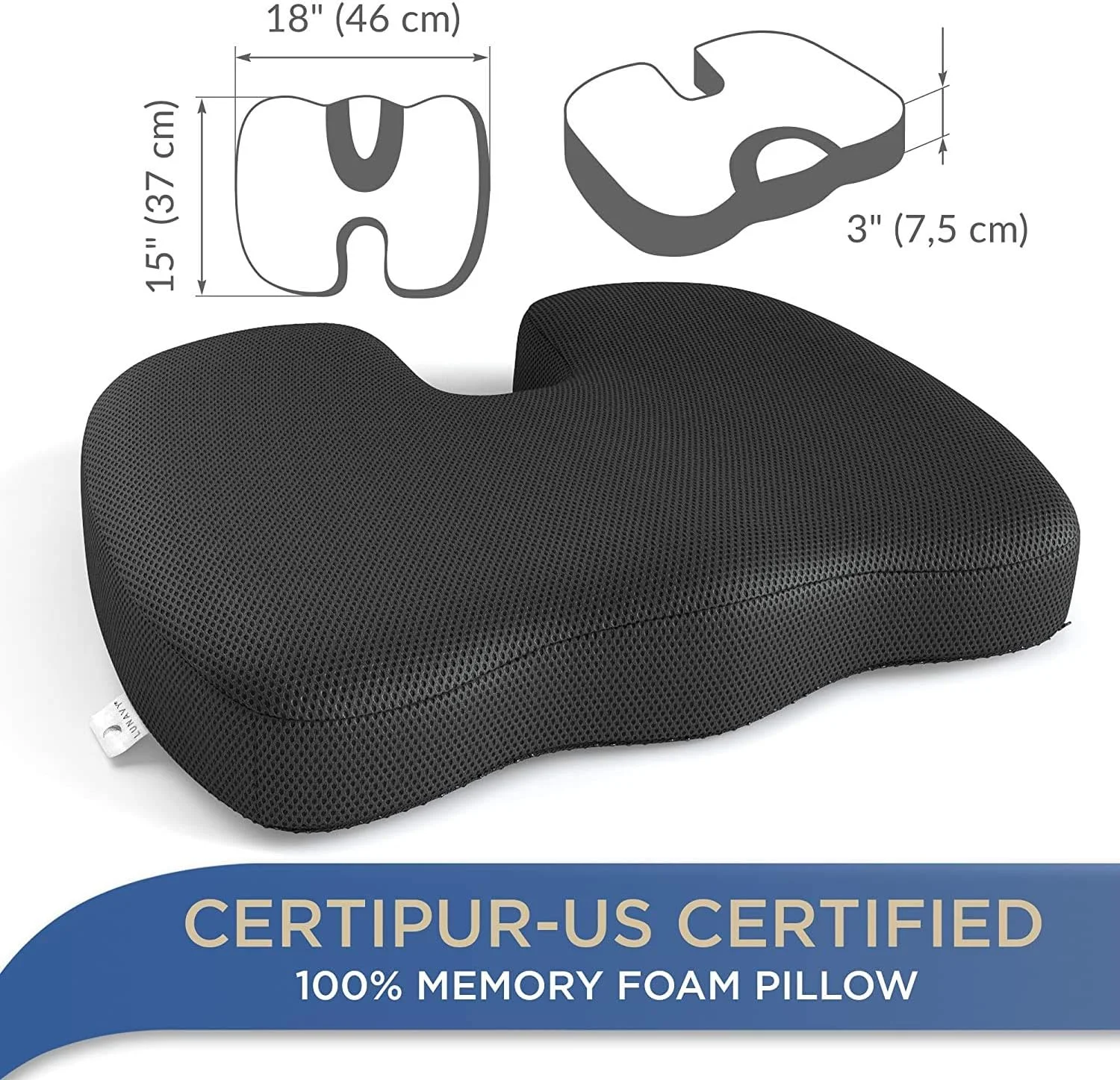 بالشتک صندلی فوم حافظهدار LUNAVY برای صندلیهای اداری - بالشتک صندلی ارگونومیک برای راننده صندلی خودرو - بالشتک صندلی کامپیوتر راحت - بالش سیاتیک برای نشستن بالشتک صندلی فوم حافظهدار LUNAVY برای صندلیهای اداری - بالشتک صندلی ارگونومیک برای راننده صندلی خودرو - بالشتک صندلی کامپیوتر راحت - بالش سیاتیک برای نشستن