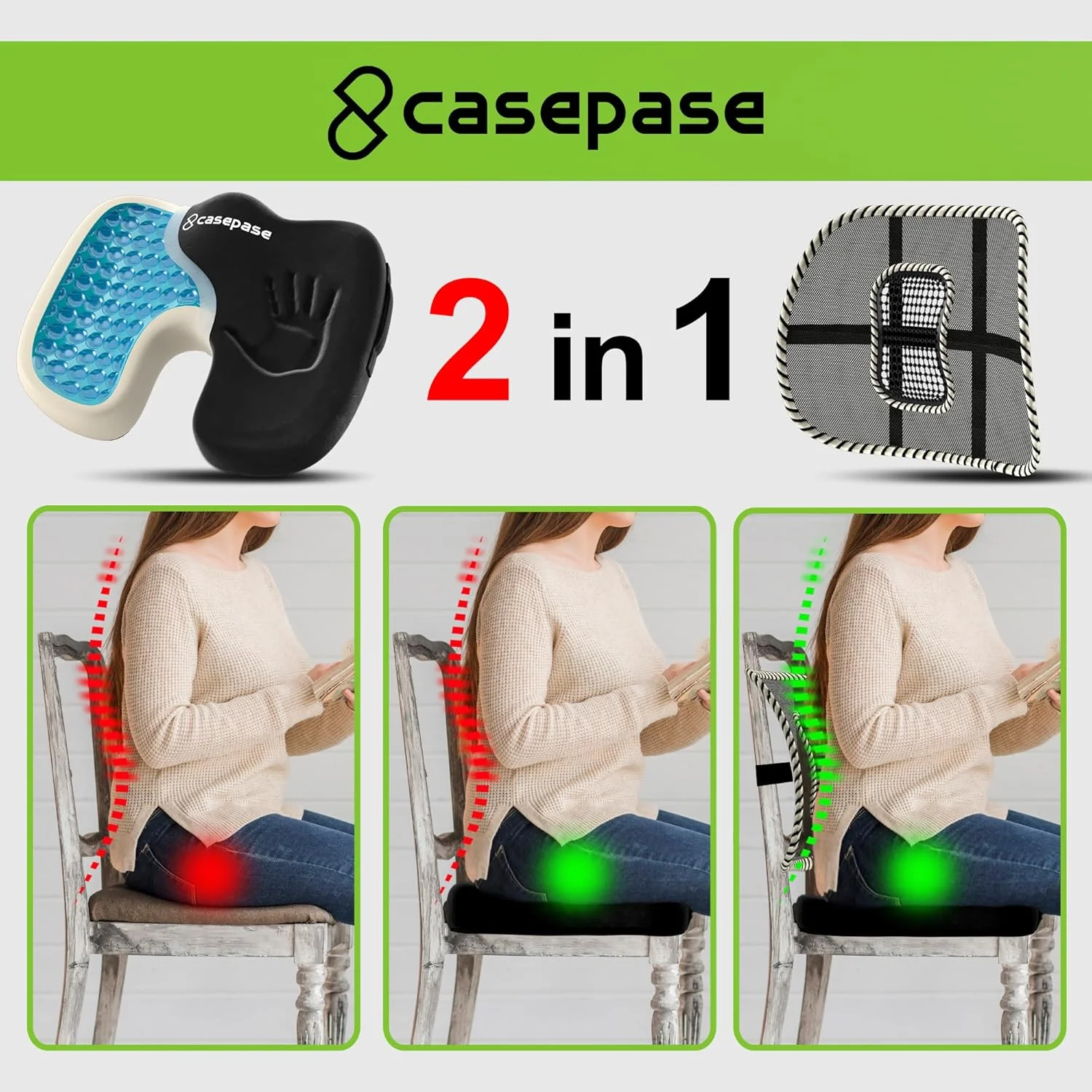 ست پشتی کمری توری و کوسن صندلی ژلی برای خودرو و صندلی اداری - پشتی کمری قابل تنظیم و تنفسی با کوسن ژلی خنک کننده برای اصلاح وضعیت بدن ست پشتی کمری توری و کوسن صندلی ژلی برای خودرو و صندلی اداری - پشتی کمری قابل تنظیم و تنفسی با کوسن ژلی خنک کننده برای اصلاح وضعیت بدن