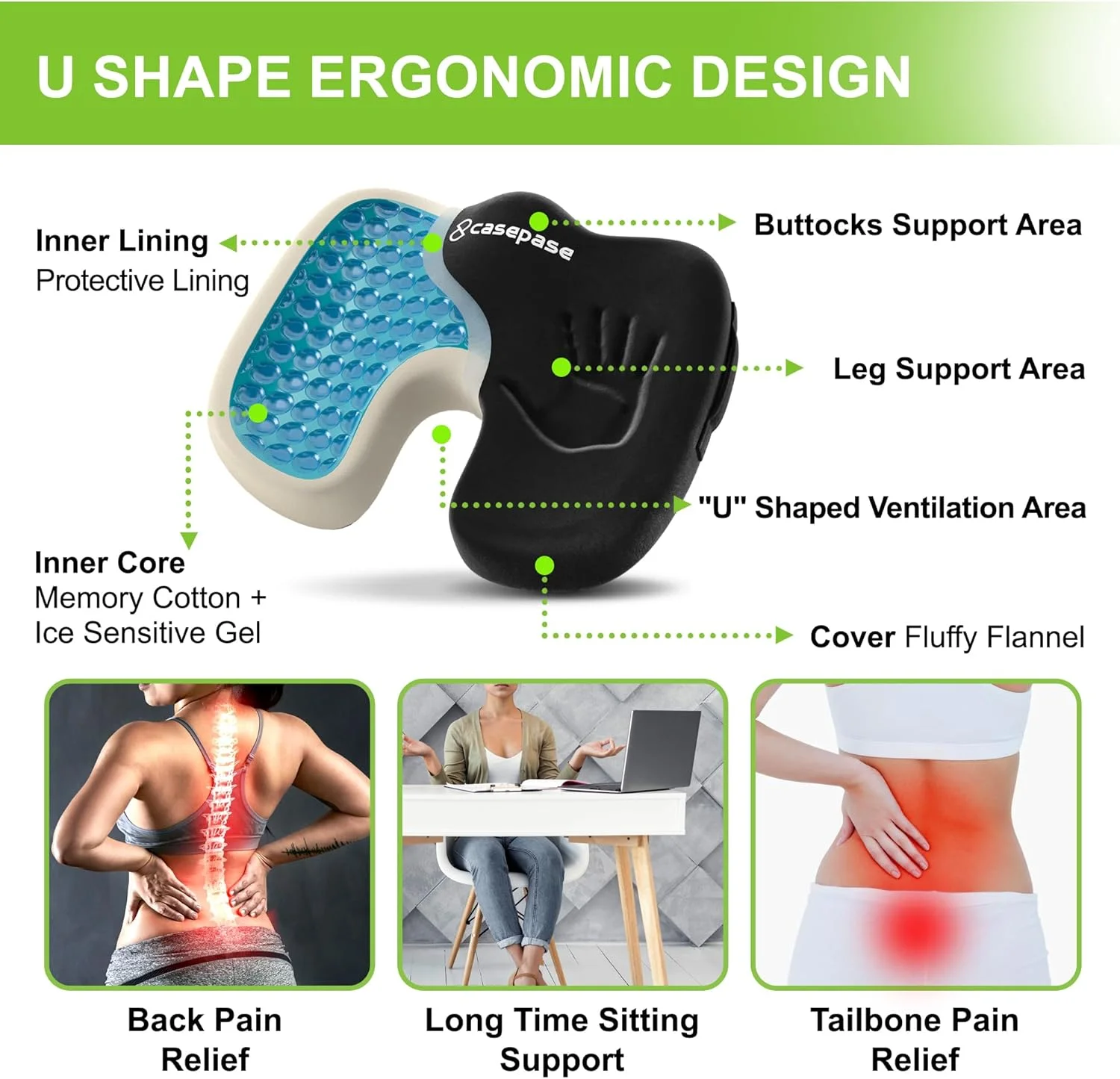 ست پشتی کمری توری و کوسن صندلی ژلی برای خودرو و صندلی اداری - پشتی کمری قابل تنظیم و تنفسی با کوسن ژلی خنک کننده برای اصلاح وضعیت بدن ست پشتی کمری توری و کوسن صندلی ژلی برای خودرو و صندلی اداری - پشتی کمری قابل تنظیم و تنفسی با کوسن ژلی خنک کننده برای اصلاح وضعیت بدن