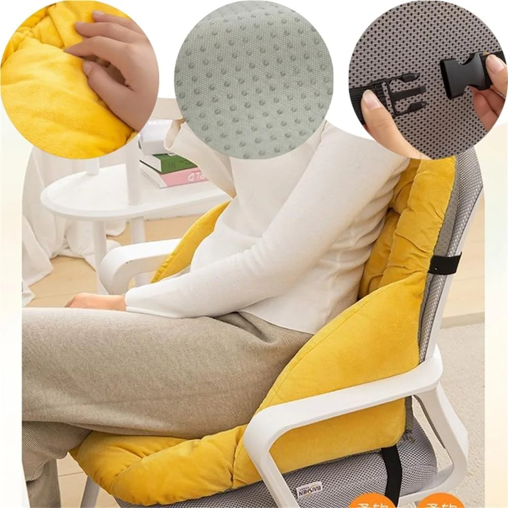 بالشتک صندلی راکینگ LYFJMUS، بالشتک صندلی مخمل خواب دار با بند، بالشتک صندلی نرم برای صندلی میز خوابگاه
