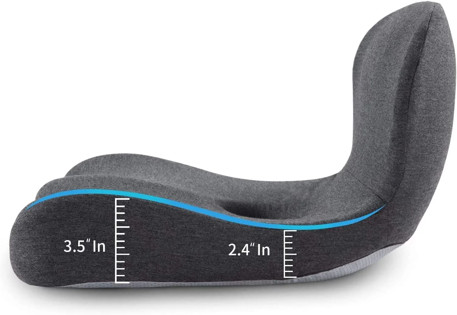 بالشتک صندلی فوم حافظه دار، بالشتک صندلی فوم حافظه دار برای صندلی اداری، بالشتک 2 در 1 با پشتیبانی کمری برای صندلی ماشین با روکش قابل جابجایی برای تسکین درد دنبالچه و کمر بالشتک صندلی فوم حافظه دار، بالشتک صندلی فوم حافظه دار برای صندلی اداری، بالشتک 2 در 1 با پشتیبانی کمری برای صندلی ماشین با روکش قابل جابجایی برای تسکین درد دنبالچه و کمر