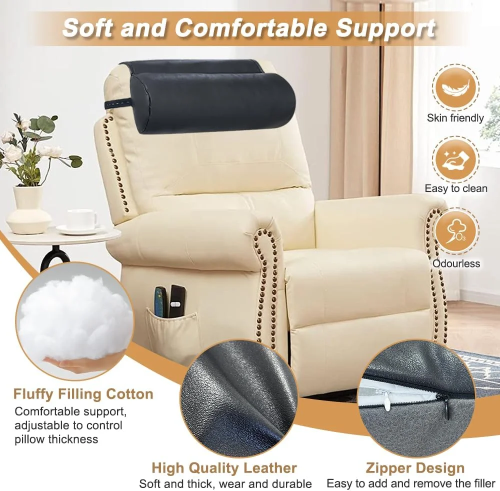 بالشتک تکیهگاهی Mybow برای استراحت سر، بالشتکهای چرمی قابل تنظیم برای پشتیبانی، ایدهآل برای صندلیهای اداری، مبلها و صندلیهای تکیهگاهی، ارائه راحتی برای سر و گردن. بالشتک تکیهگاهی Mybow برای استراحت سر، بالشتکهای چرمی قابل تنظیم برای پشتیبانی، ایدهآل برای صندلیهای اداری، مبلها و صندلیهای تکیهگاهی، ارائه راحتی برای سر و گردن.