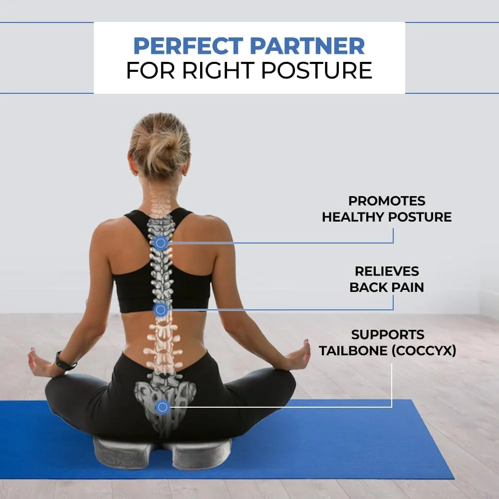 بالشتک صندلی ژله ای نوا پرو برای صندلی اداری فوم حافظه دار | بالشتک صندلی خودرو | تسکین درد کمر، سیاتیک، دنبالچه | بالشتک صندلی ارتوپدی ضد لغزش | صندلی های اداری و ویلچر