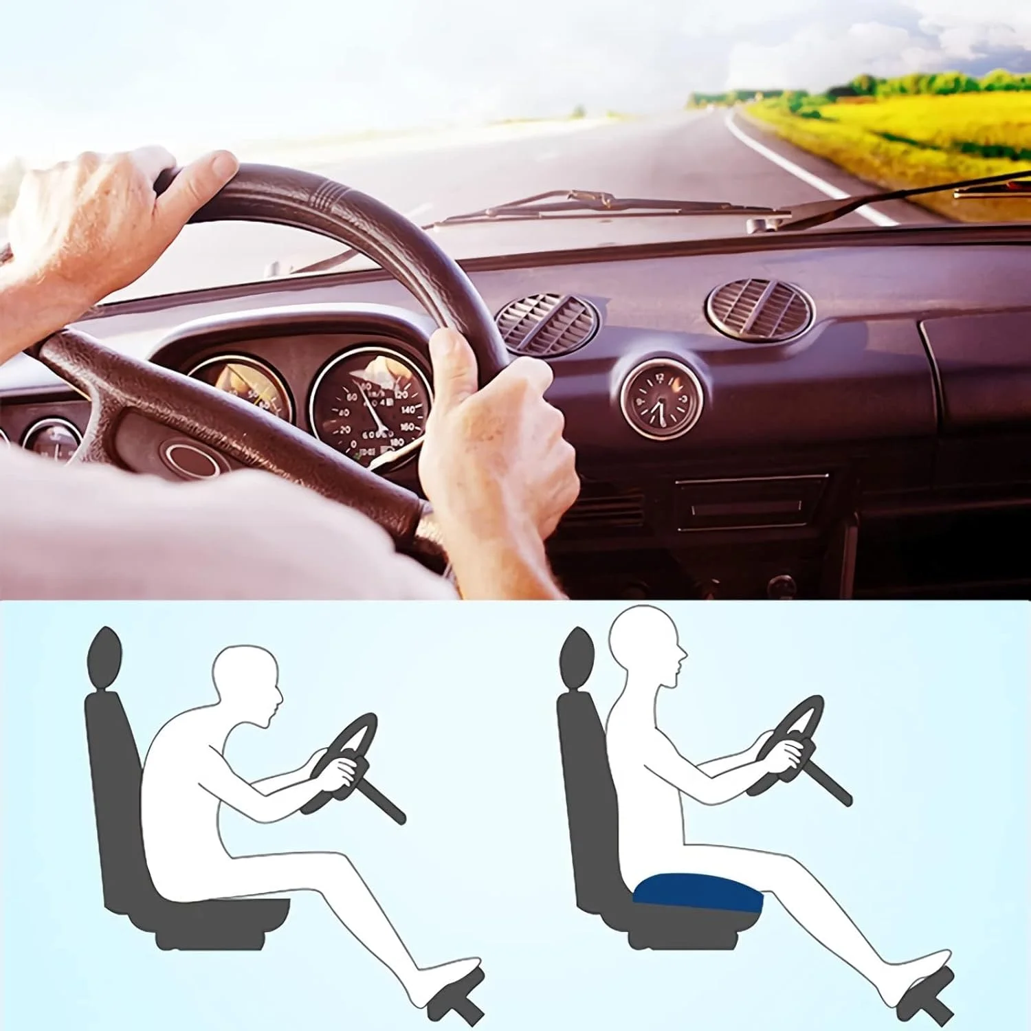 بالشتک صندلی طبی برای صندلی های اداری، بالشتک حالت دهنده فوم حافظه دار توری قابل تنفس قابل حمل، بالشتک صندلی خودرو، بالشتک نشیمنگاه، تسکین درد دنبالچه کمر سیاتیک، پد صندلی ضد لغزش (مشکی) بالشتک صندلی طبی برای صندلی های اداری، بالشتک حالت دهنده فوم حافظه دار توری قابل تنفس قابل حمل، بالشتک صندلی خودرو، بالشتک نشیمنگاه، تسکین درد دنبالچه کمر سیاتیک، پد صندلی ضد لغزش (مشکی)