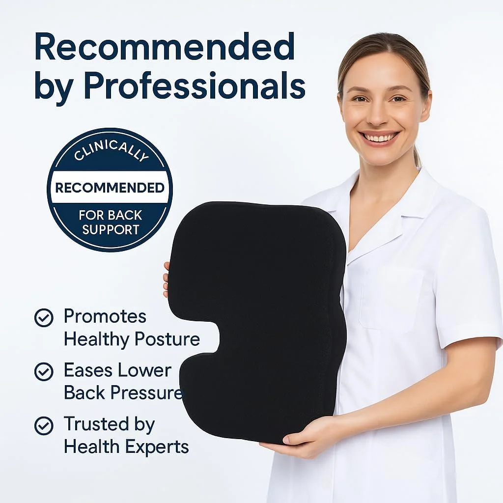 بالشتک صندلی ارتوپدی برای صندلی اداری - بالشتک دنبالچه فوم حافظه دار تقویت شده با ژل برای تسکین درد دنبالچه، سیاتیک و پشتیبانی از کمر - بالش راحتی برای میز، ماشین، ویلچر، مسافرت (مشکی) بالشتک صندلی ارتوپدی برای صندلی اداری - بالشتک دنبالچه فوم حافظه دار تقویت شده با ژل برای تسکین درد دنبالچه، سیاتیک و پشتیبانی از کمر - بالش راحتی برای میز، ماشین، ویلچر، مسافرت (مشکی)
