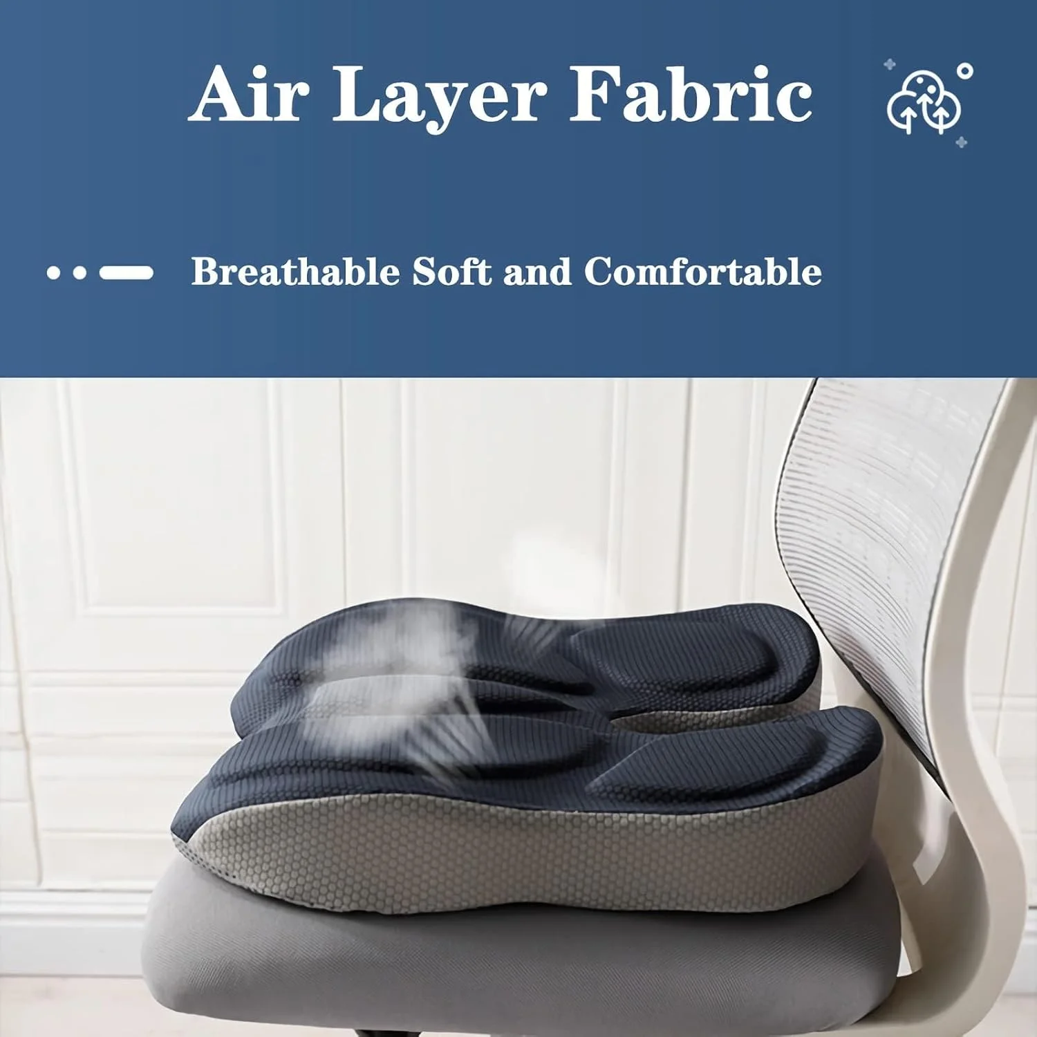 بالشتک صندلی طبی برای صندلی های اداری، بالشتک حالت دهنده فوم حافظه دار توری قابل تنفس قابل حمل، بالشتک صندلی خودرو، بالشتک نشیمنگاه، تسکین درد دنبالچه کمر سیاتیک، پد صندلی ضد لغزش (مشکی) بالشتک صندلی طبی برای صندلی های اداری، بالشتک حالت دهنده فوم حافظه دار توری قابل تنفس قابل حمل، بالشتک صندلی خودرو، بالشتک نشیمنگاه، تسکین درد دنبالچه کمر سیاتیک، پد صندلی ضد لغزش (مشکی)