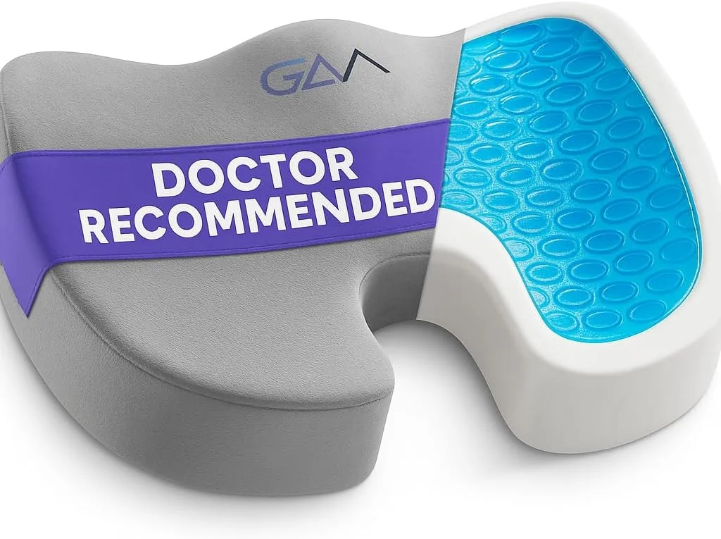 بالشتک صندلی طبی مموری فوم برای درد پایین کمر و سیاتیک، تسکین درد دنبالچه/بالشتک صندلی اداری مسافرتی، ارگونومیک برای وضعیت بدنی سالم و نشستن طولانی مدت (خاکستری) بالشتک صندلی طبی مموری فوم برای درد پایین کمر و سیاتیک، تسکین درد دنبالچه/بالشتک صندلی اداری مسافرتی، ارگونومیک برای وضعیت بدنی سالم و نشستن طولانی مدت (خاکستری)