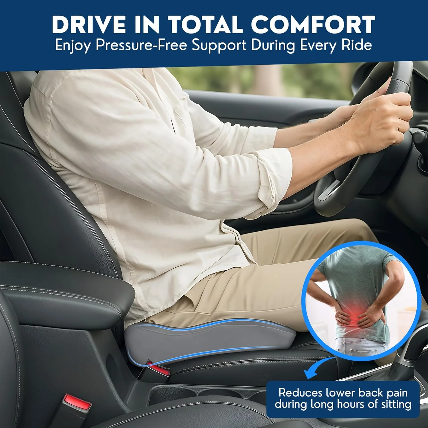 بالشتک صندلی طبی مموری فوم برای درد پایین کمر و سیاتیک، تسکین درد دنبالچه/بالشتک صندلی اداری مسافرتی، ارگونومیک برای وضعیت بدنی سالم و نشستن طولانی مدت (خاکستری) بالشتک صندلی طبی مموری فوم برای درد پایین کمر و سیاتیک، تسکین درد دنبالچه/بالشتک صندلی اداری مسافرتی، ارگونومیک برای وضعیت بدنی سالم و نشستن طولانی مدت (خاکستری)