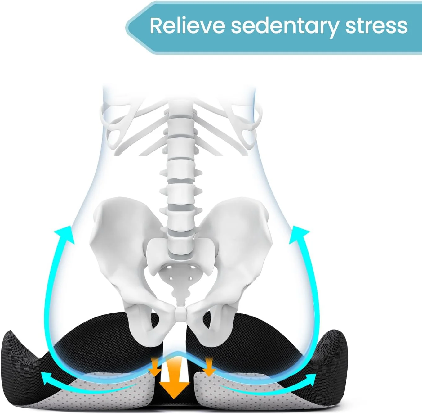 بالشتک صندلی طبی بزرگ و ارگونومیک A-Pce برای صندلی اداری، صندلی خودرو، ویلچر، بالشتک صندلی فوم حافظه دار برای دنبالچه و سیاتیک، مشکی بالشتک صندلی طبی بزرگ و ارگونومیک A-Pce برای صندلی اداری، صندلی خودرو، ویلچر، بالشتک صندلی فوم حافظه دار برای دنبالچه و سیاتیک، مشکی