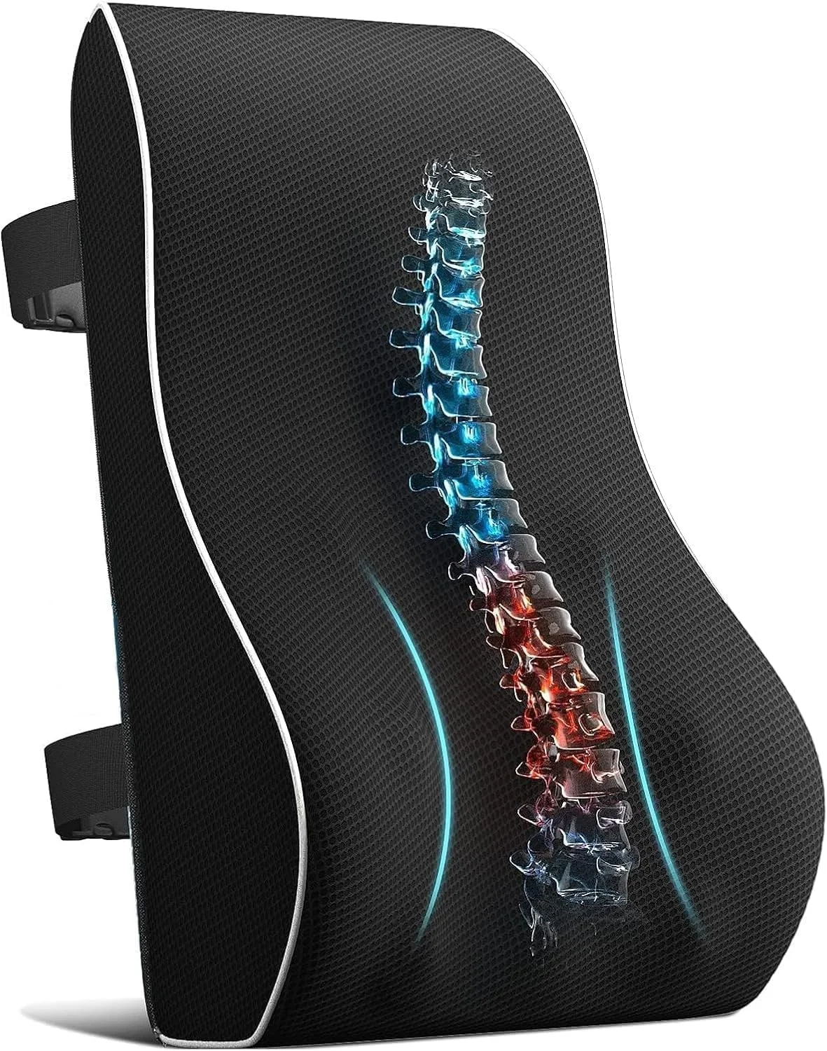 بالشتک طبی پشتی برای صندلی اداری، فوم حافظهدار برای تسکین درد کمر و بهبود وضعیت بدنی، بالشتک بزرگ پشتی برای خودرو، صندلی تکیهدار، روکش توری تنفسی، بند دوگانه قابل تنظیم 42x33.5 سانتیمتر بالشتک طبی پشتی برای صندلی اداری، فوم حافظهدار برای تسکین درد کمر و بهبود وضعیت بدنی، بالشتک بزرگ پشتی برای خودرو، صندلی تکیهدار، روکش توری تنفسی، بند دوگانه قابل تنظیم 42x33.5 سانتیمتر