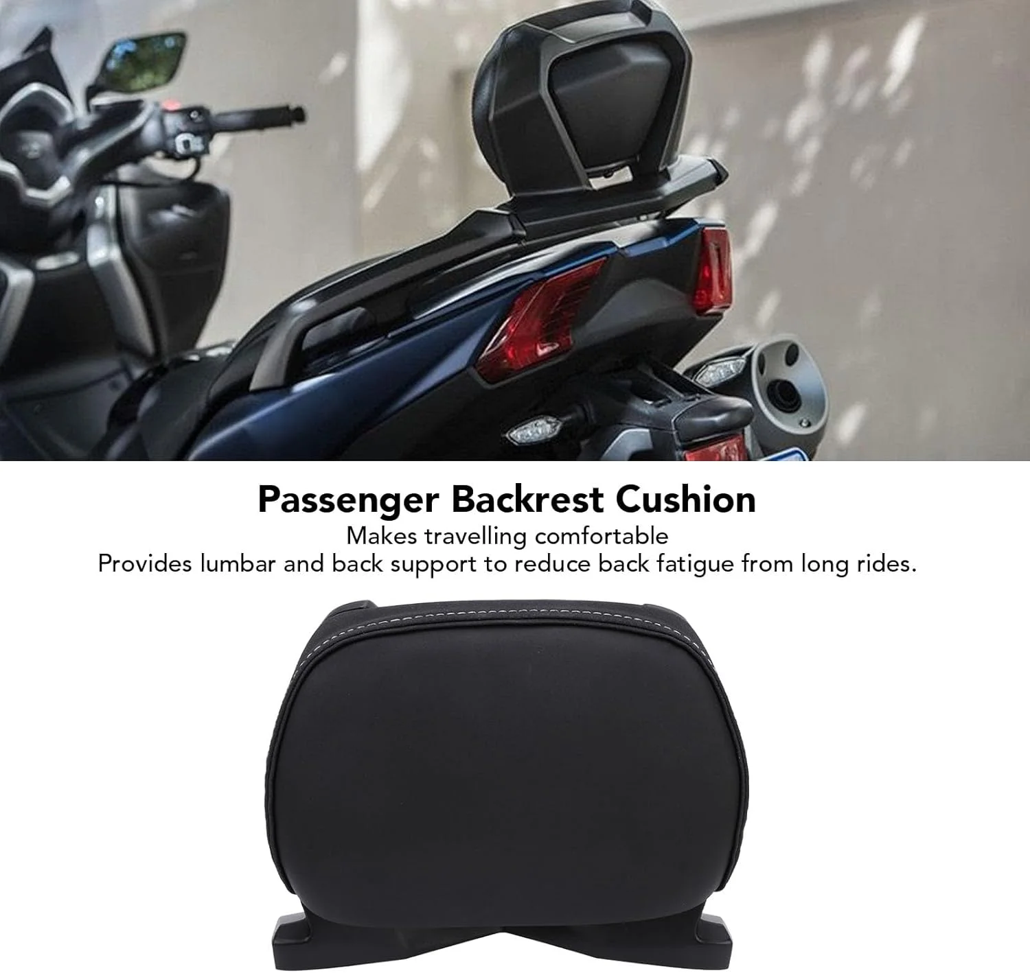 بالشتک پشتی موتور سیکلت، پد چرمی PU راحت برای Xmax 250 300 Tmax 530 560 - نصب آسان برای موتورسواران