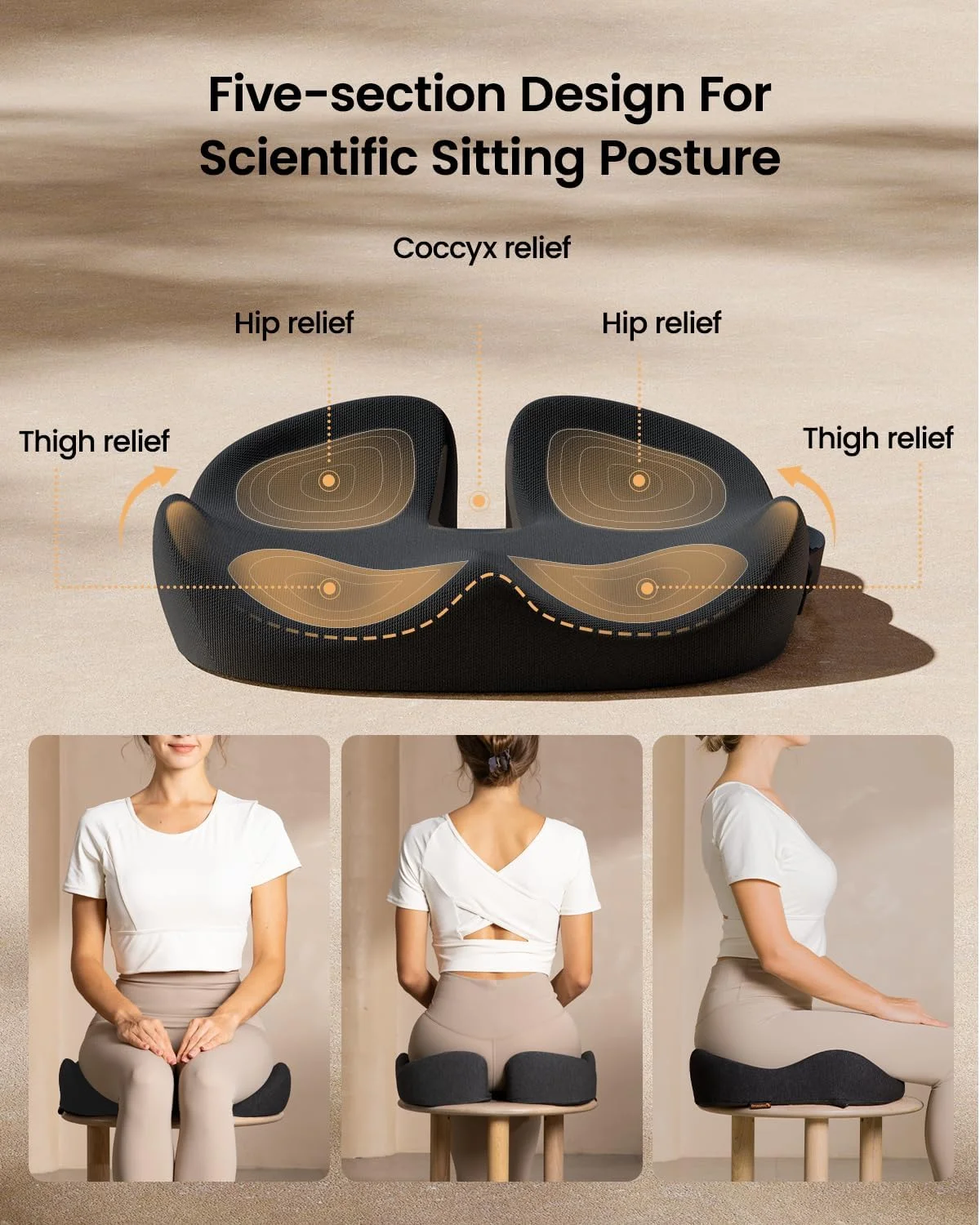 بالشتک صندلی ProtoArc، بالشتک صندلی اداری برای سیاتیک، بالشتک دنبالچه، بالشتک صندلی فوم حافظه دار ارگونومیک برای خودرو، منزل، پد کاهش فشار برای باسن، استخوان دنبالچه، راحتی در تمام طول روز - مشکی بالشتک صندلی ProtoArc، بالشتک صندلی اداری برای سیاتیک، بالشتک دنبالچه، بالشتک صندلی فوم حافظه دار ارگونومیک برای خودرو، منزل، پد کاهش فشار برای باسن، استخوان دنبالچه، راحتی در تمام طول روز - مشکی