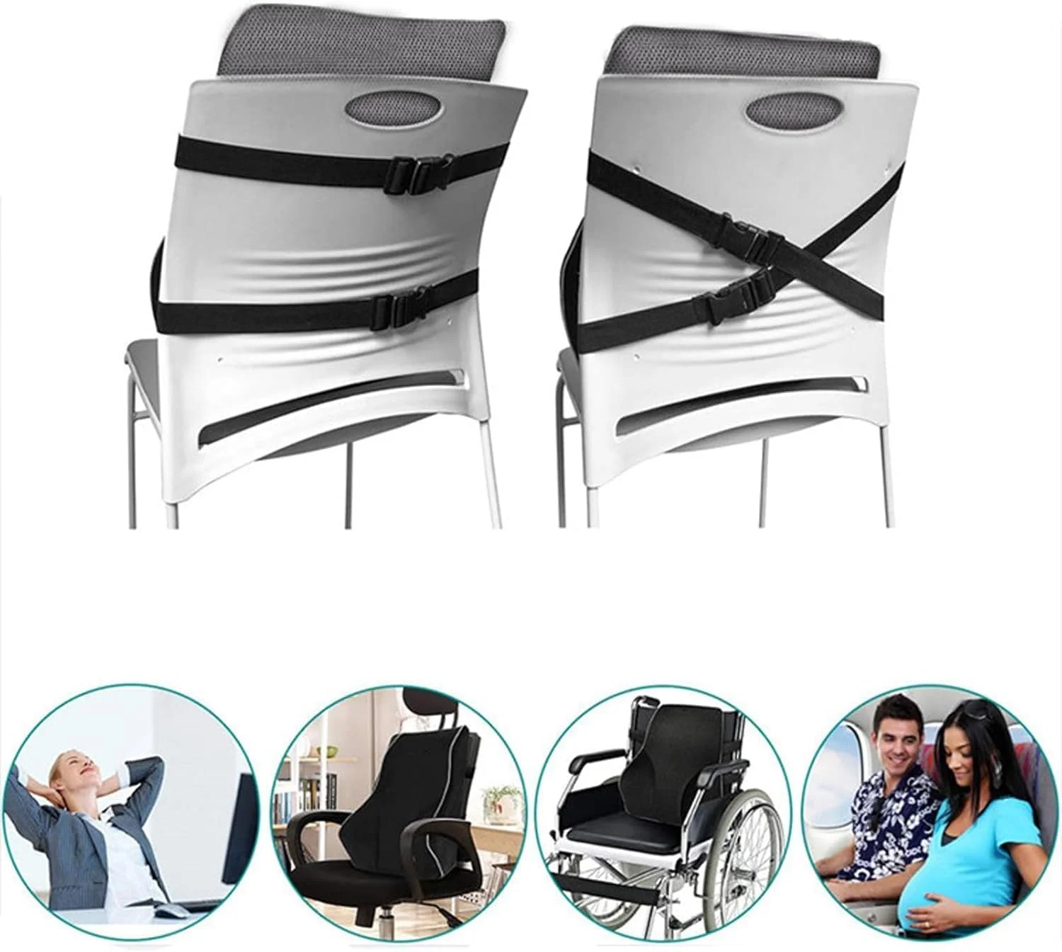 بالشتک طبی پشتی برای صندلی اداری، فوم حافظهدار برای تسکین درد کمر و بهبود وضعیت بدنی، بالشتک بزرگ پشتی برای خودرو، صندلی تکیهدار، روکش توری تنفسی، بند دوگانه قابل تنظیم 42x33.5 سانتیمتر بالشتک طبی پشتی برای صندلی اداری، فوم حافظهدار برای تسکین درد کمر و بهبود وضعیت بدنی، بالشتک بزرگ پشتی برای خودرو، صندلی تکیهدار، روکش توری تنفسی، بند دوگانه قابل تنظیم 42x33.5 سانتیمتر