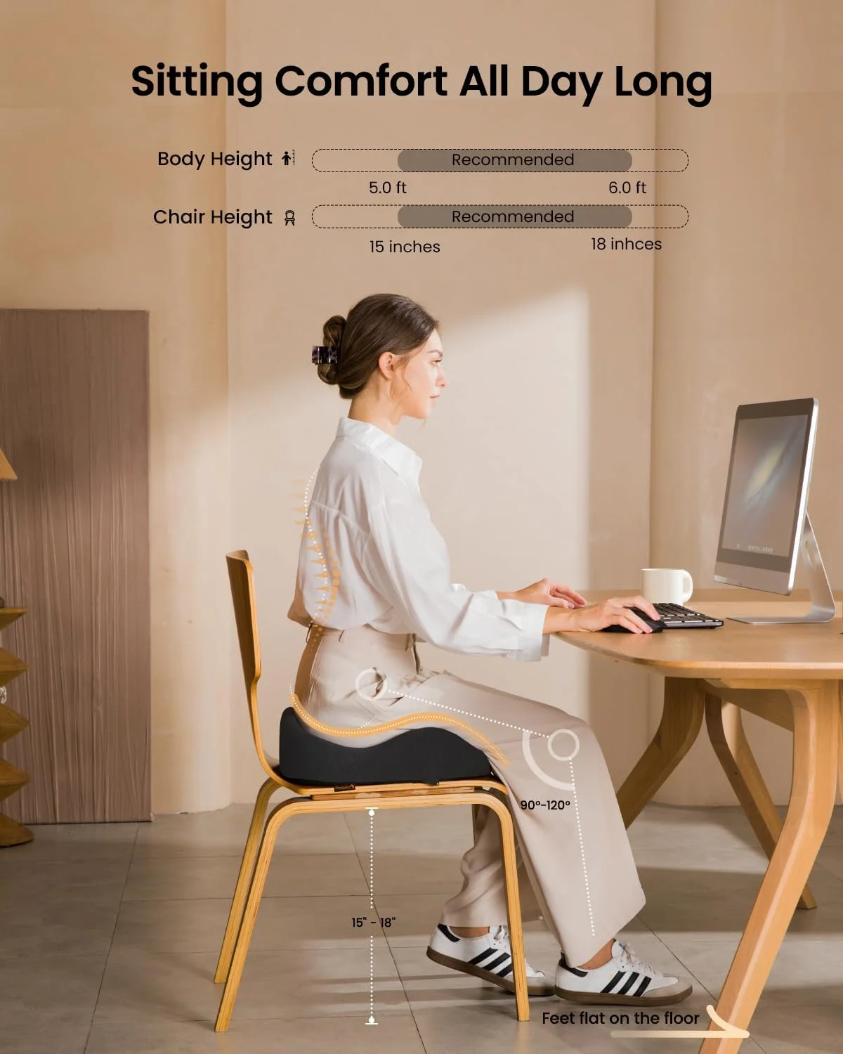 بالشتک صندلی ProtoArc، بالشتک صندلی اداری برای سیاتیک، بالشتک دنبالچه، بالشتک صندلی فوم حافظه دار ارگونومیک برای خودرو، منزل، پد کاهش فشار برای باسن، استخوان دنبالچه، راحتی در تمام طول روز - مشکی بالشتک صندلی ProtoArc، بالشتک صندلی اداری برای سیاتیک، بالشتک دنبالچه، بالشتک صندلی فوم حافظه دار ارگونومیک برای خودرو، منزل، پد کاهش فشار برای باسن، استخوان دنبالچه، راحتی در تمام طول روز - مشکی