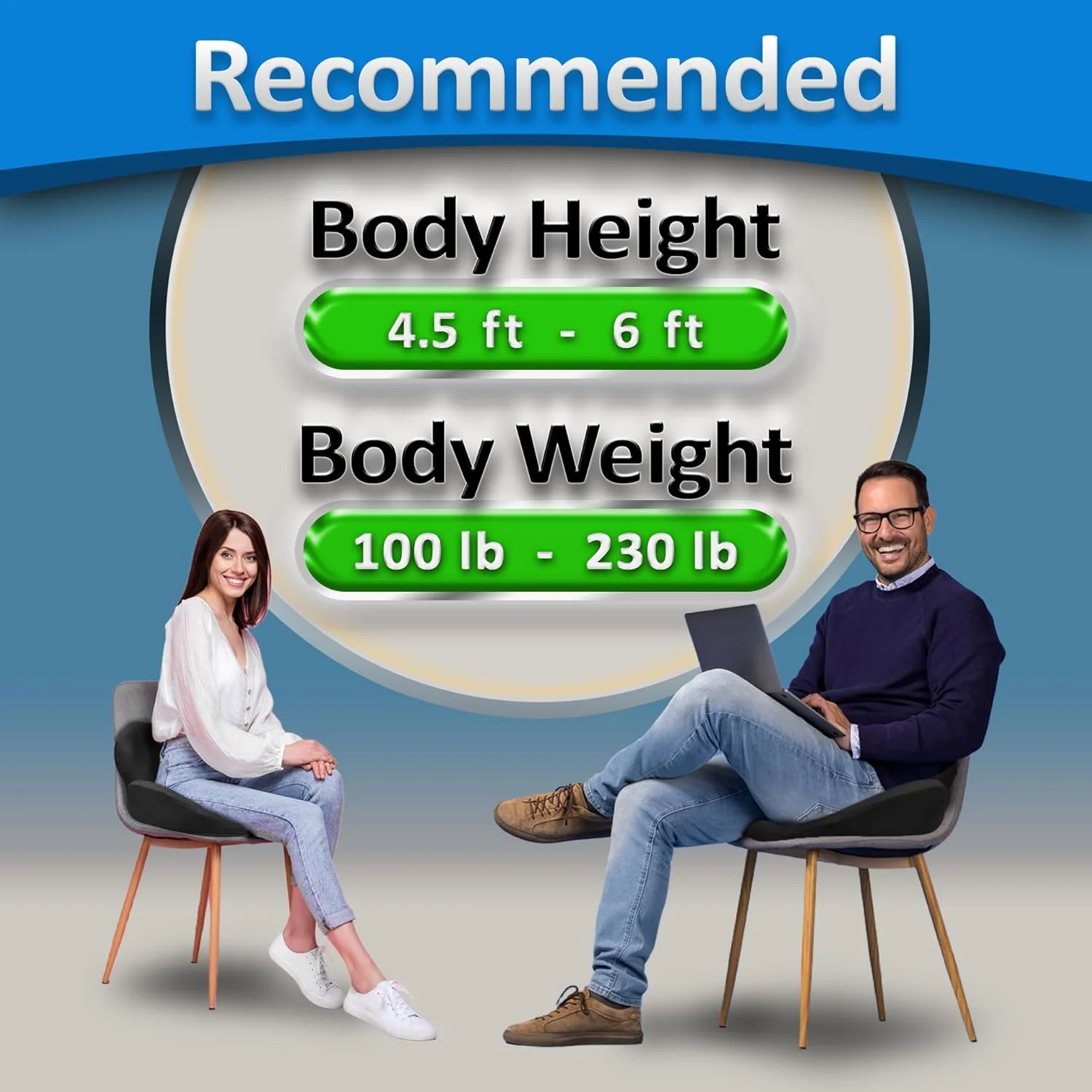 بالشتک صندلی فوم حافظه دار ارگونومیک پریمارت برای صندلی اداری، صندلی خودرو، صندلی گیمینگ، صندلی غذاخوری | تسکین درد و فشار سیاتیک، دنبالچه و استخوان خاجی | پشتیبانی از کمر و پشت | طراحی ارتوپدی