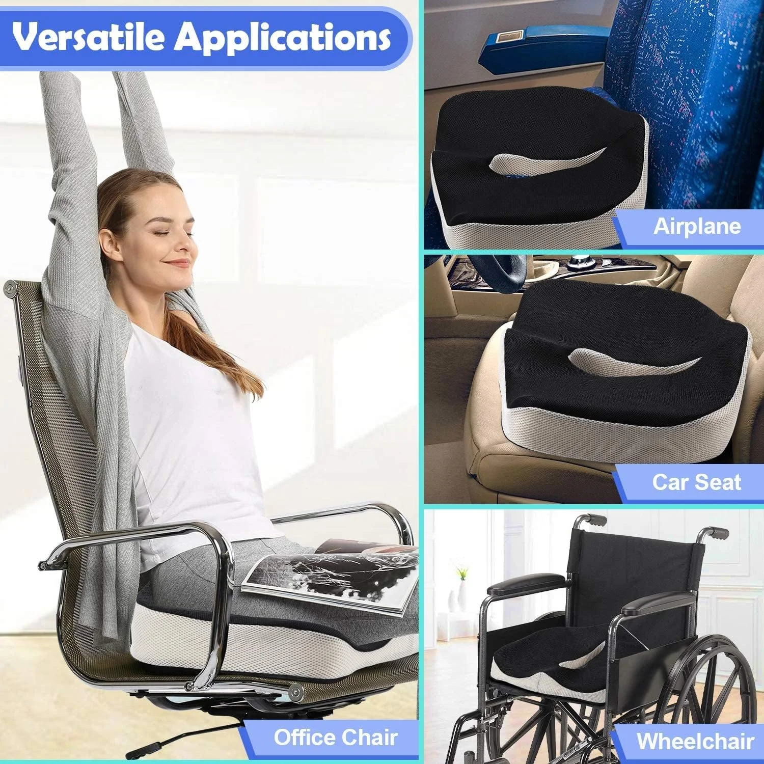 بالشتک صندلی پوتاک برای دنبالچه، بالشتک صندلی فوم حافظه دار ارگونومیک، کاهش درد سیاتیک، هموروئید، دنبالچه و کمر، بالشتک های صندلی، پد های صندلی ساپورت برای دفتر، ویلچر، صندلی ماشین، صندلی و تکیه گاه بالشتک صندلی پوتاک برای دنبالچه، بالشتک صندلی فوم حافظه دار ارگونومیک، کاهش درد سیاتیک، هموروئید، دنبالچه و کمر، بالشتک های صندلی، پد های صندلی ساپورت برای دفتر، ویلچر، صندلی ماشین، صندلی و تکیه گاه