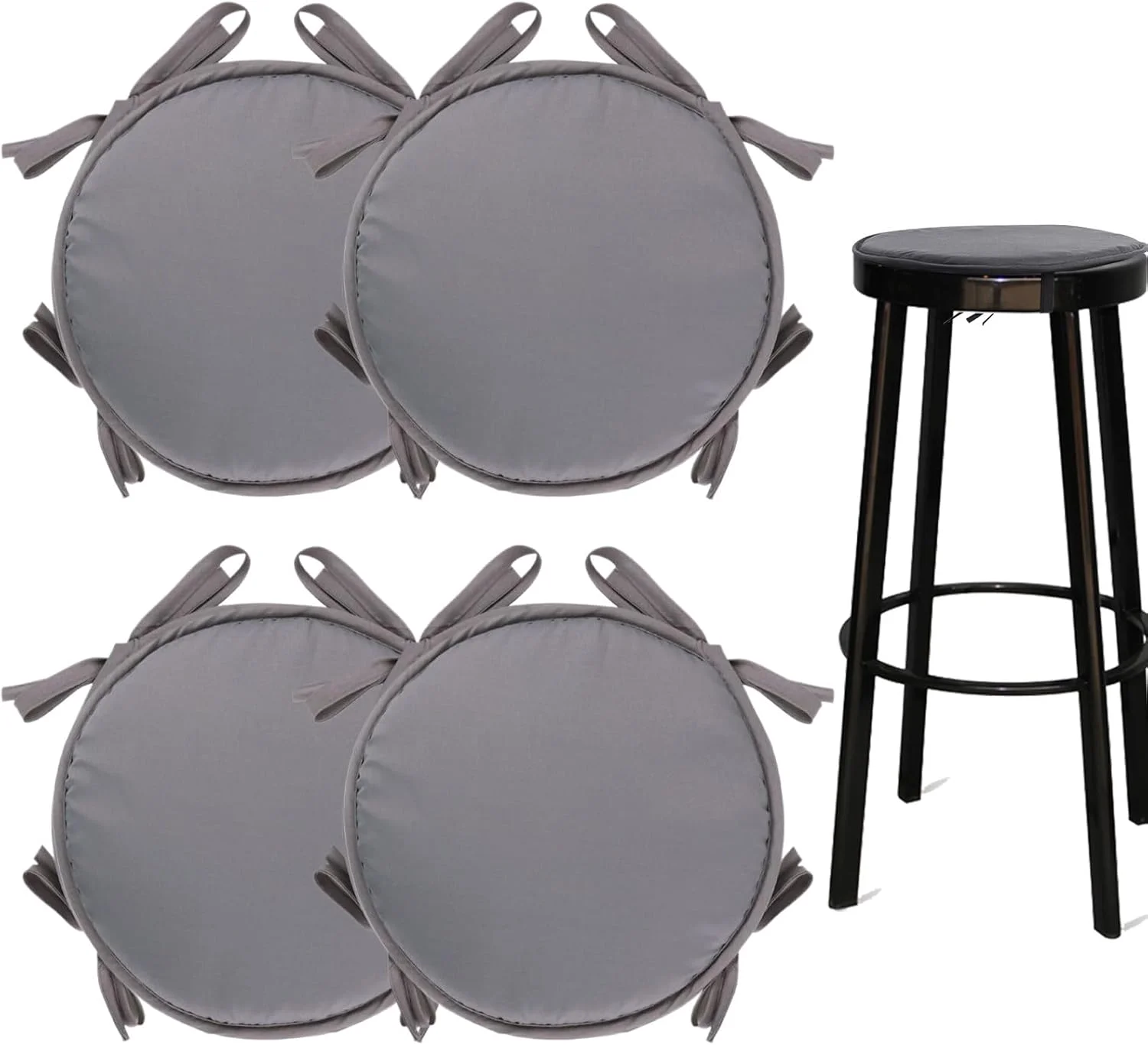 بالشتک صندلی گرد بیسترو، بالشتک صندلی باغی با بند - پد صندلی مبلمان دایره ای قابل تنظیم برای استفاده در فضای داخلی و خارجی برای ایوان، آشپزخانه، بالکن، کافه، چمن بالشتک صندلی گرد بیسترو، بالشتک صندلی باغی با بند - پد صندلی مبلمان دایره ای قابل تنظیم برای استفاده در فضای داخلی و خارجی برای ایوان، آشپزخانه، بالکن، کافه، چمن