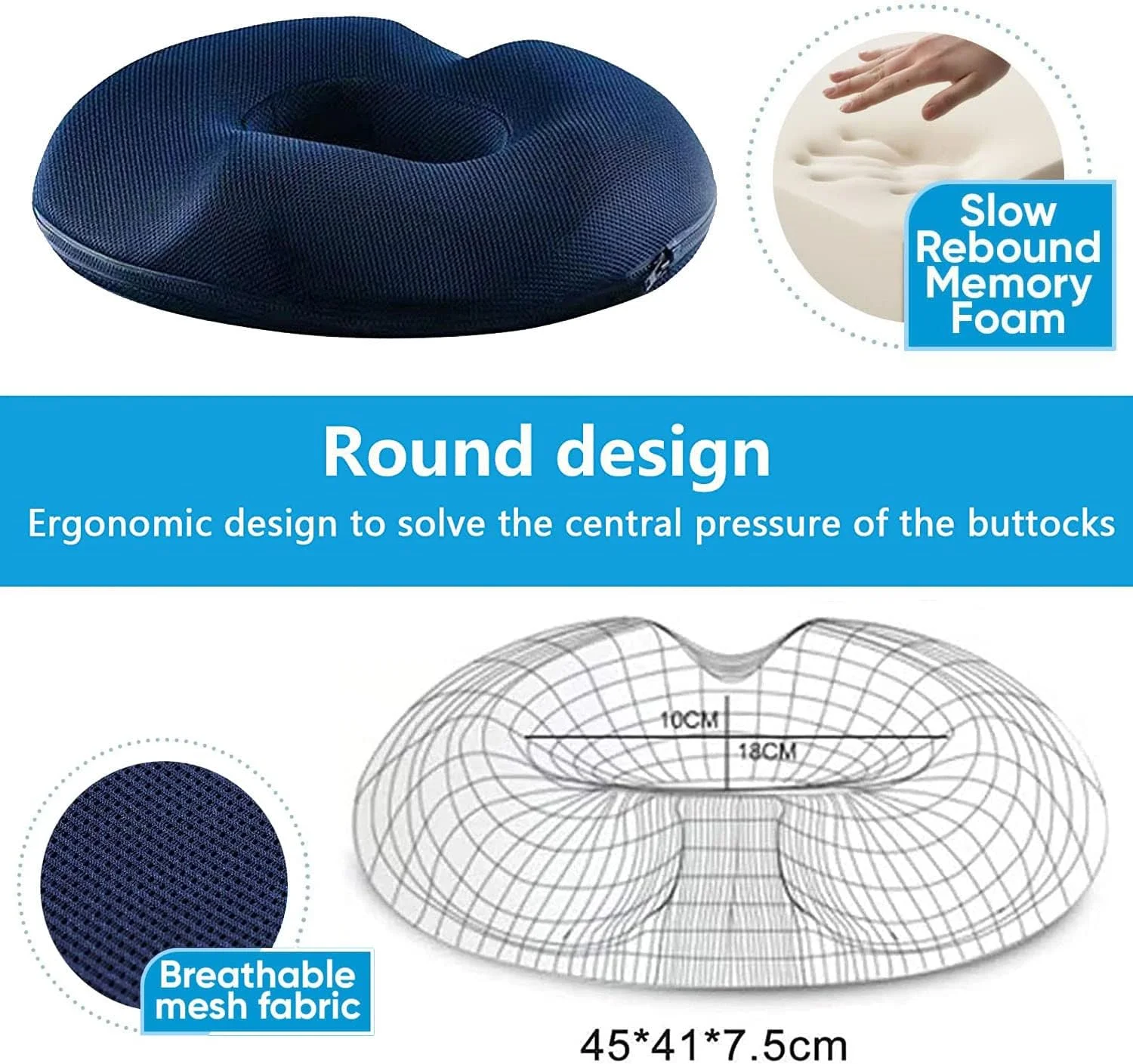 بالشتک دوناتی REVHQ، بالشتک صندلی دنبالچه، بالشتک تنفسی کاهش فشار برای زنان باردار، بالشتک نشیمنگاه، بالشتک صندلی ضد لغزش بالشتک دوناتی REVHQ، بالشتک صندلی دنبالچه، بالشتک تنفسی کاهش فشار برای زنان باردار، بالشتک نشیمنگاه، بالشتک صندلی ضد لغزش