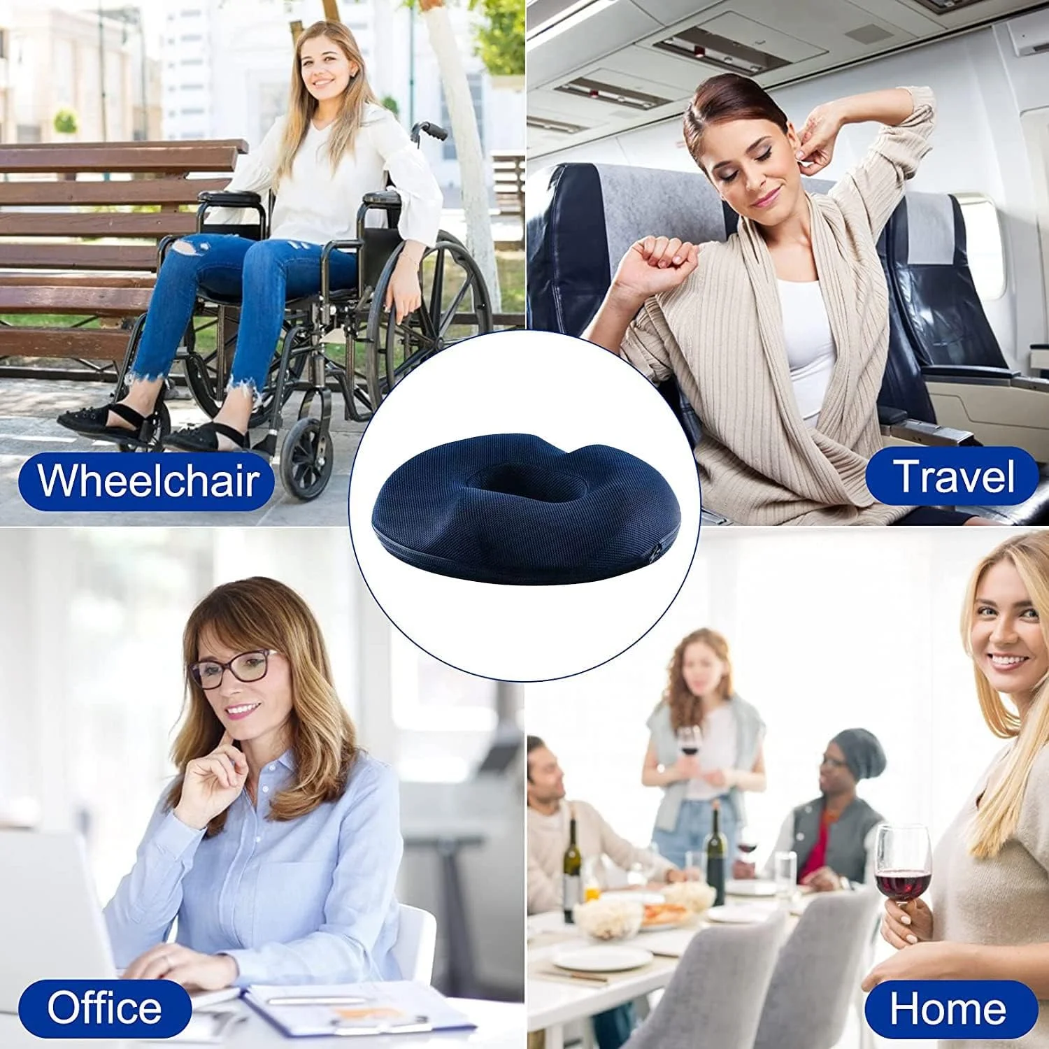 بالشتک دوناتی REVHQ، بالشتک صندلی دنبالچه، بالشتک تنفسی کاهش فشار برای زنان باردار، بالشتک نشیمنگاه، بالشتک صندلی ضد لغزش بالشتک دوناتی REVHQ، بالشتک صندلی دنبالچه، بالشتک تنفسی کاهش فشار برای زنان باردار، بالشتک نشیمنگاه، بالشتک صندلی ضد لغزش