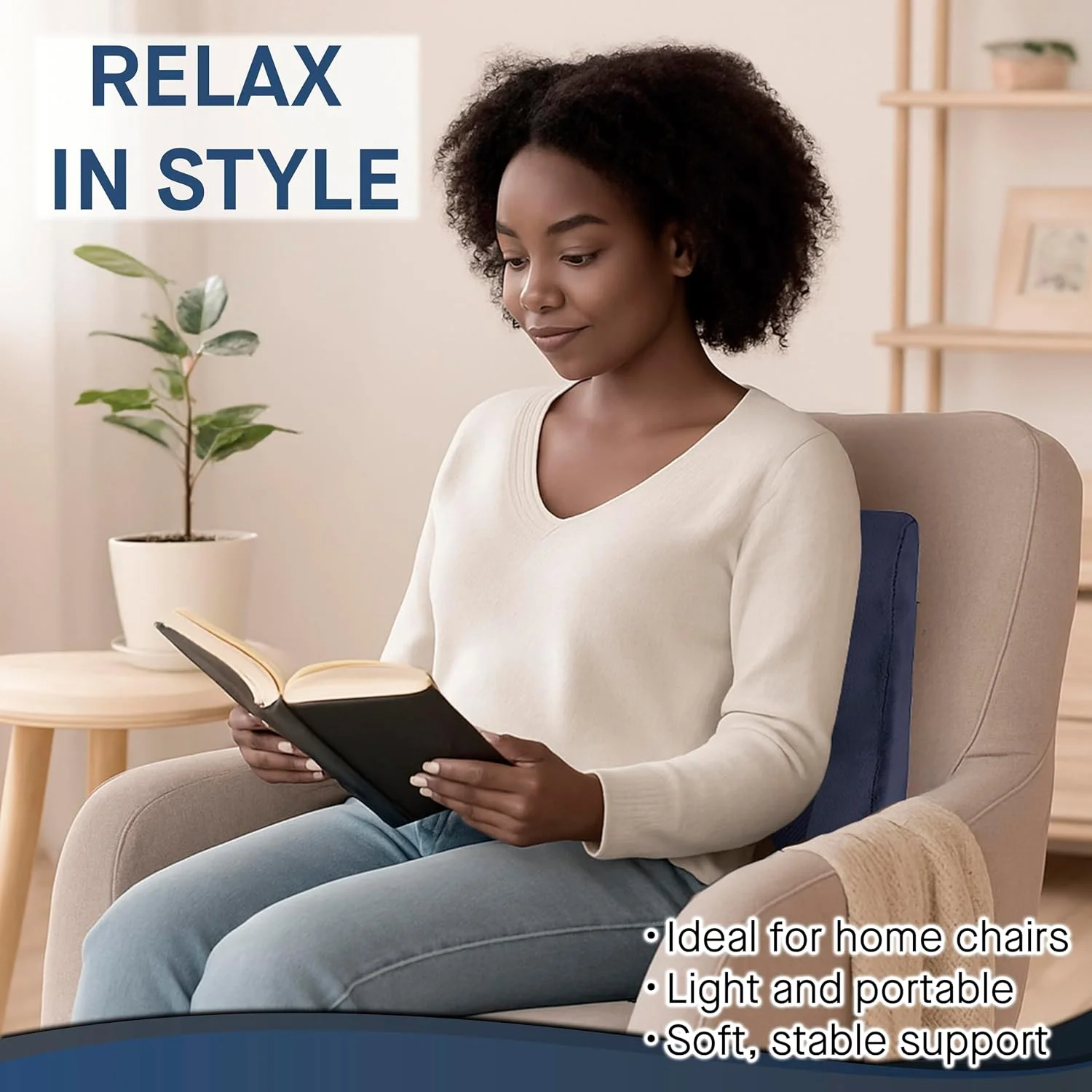 بالشتک طبی کمری ارگونومیک سامسونیت برای صندلی اداری و صندلی خودرو - بالشتک کمری فوم حافظه دار، پشتیبانی عالی از صندلی برای تسکین درد کمر و استفاده چند منظوره (سرمه ای) بالشتک طبی کمری ارگونومیک سامسونیت برای صندلی اداری و صندلی خودرو - بالشتک کمری فوم حافظه دار، پشتیبانی عالی از صندلی برای تسکین درد کمر و استفاده چند منظوره (سرمه ای)