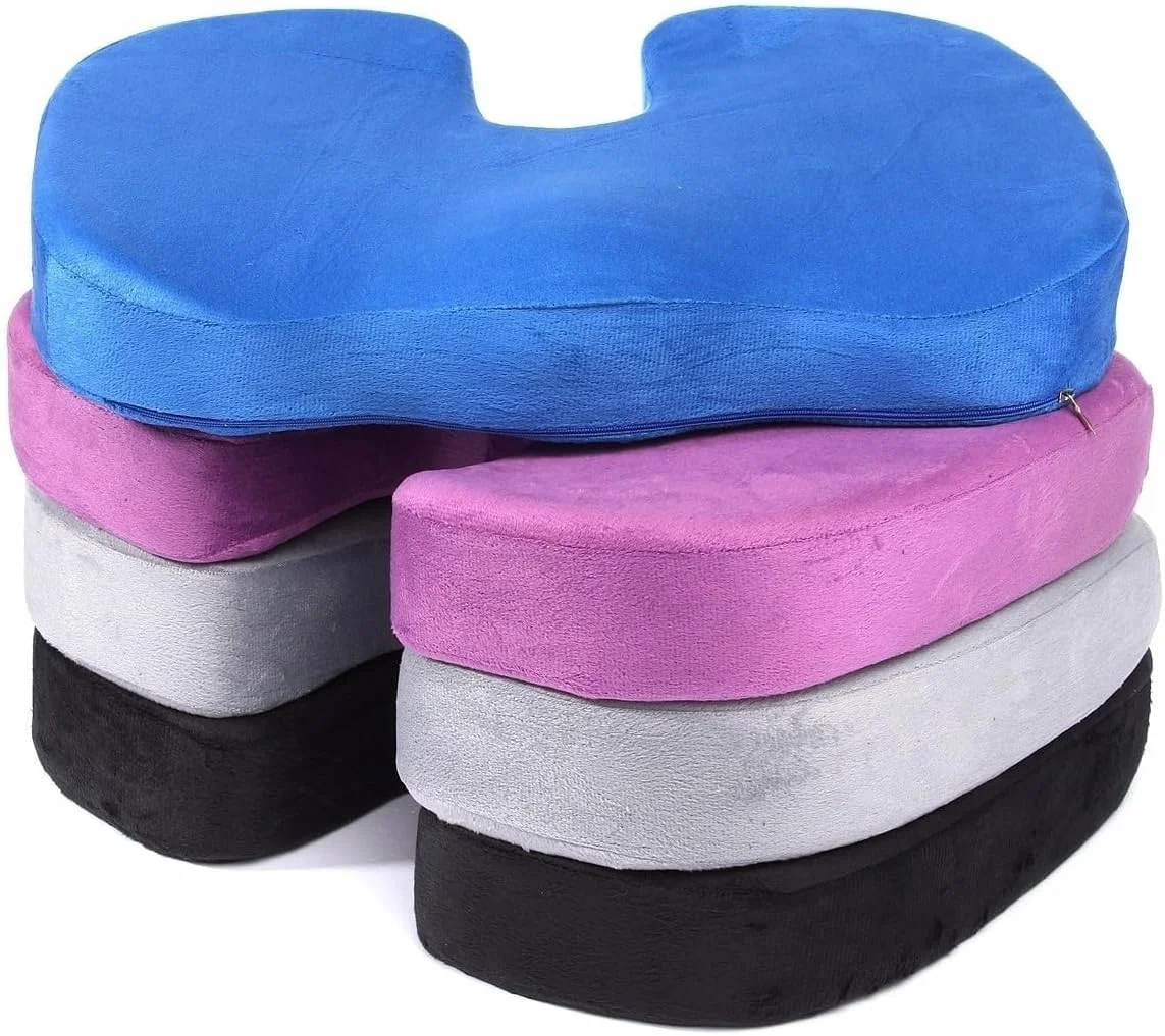 بالشتک صندلی فوم حافظه دار ارتوپدی کولایو سانزز، راه حل تسکین درد دنبالچه (خاکستری) بالشتک صندلی فوم حافظه دار ارتوپدی کولایو سانزز، راه حل تسکین درد دنبالچه (خاکستری)