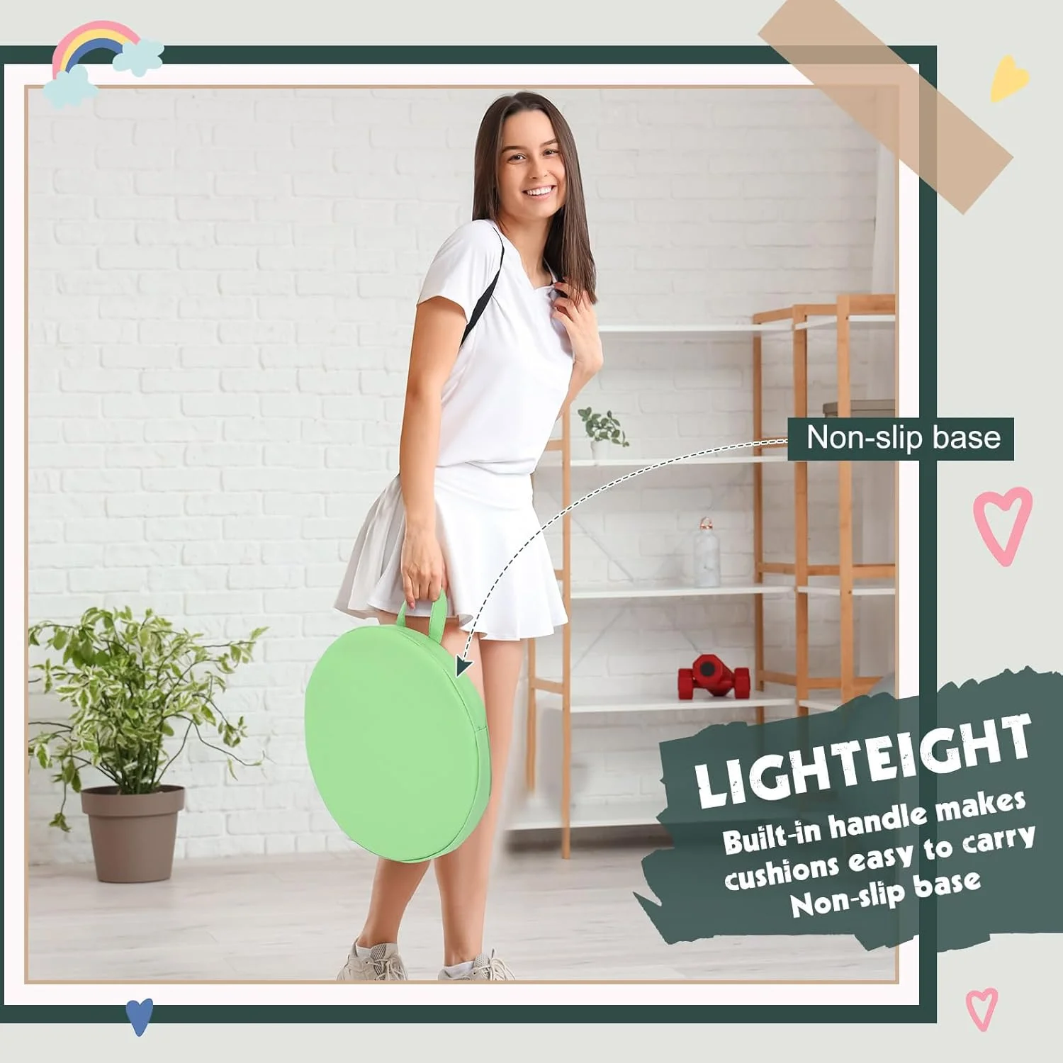 بالشتک های نشیمن 12 عددی Sawysine مناسب کلاس درس، نشیمن انعطاف پذیر با دستگیره برای کودکان در خانه، مدرسه، مهد کودک، و اتاق بازی (چند رنگ، گرد) بالشتک های نشیمن 12 عددی Sawysine مناسب کلاس درس، نشیمن انعطاف پذیر با دستگیره برای کودکان در خانه، مدرسه، مهد کودک، و اتاق بازی (چند رنگ، گرد)