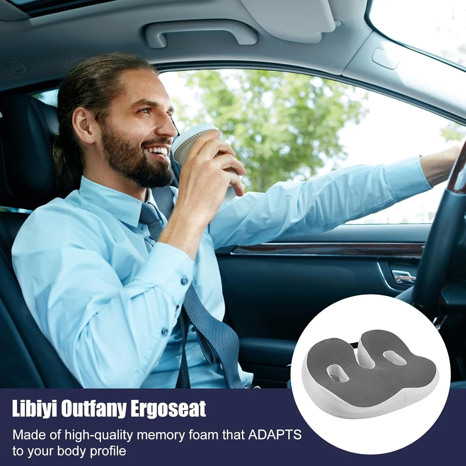 بالشتک فومی صندلی - بالشتک فومی راحت برای صندلی ماشین | مناسب برای کارمندان و دانشجویان، ضد لغزش با روکش قابل جابجایی برای مطالعه، یادگیری و رانندگی بالشتک فومی صندلی - بالشتک فومی راحت برای صندلی ماشین | مناسب برای کارمندان و دانشجویان، ضد لغزش با روکش قابل جابجایی برای مطالعه، یادگیری و رانندگی