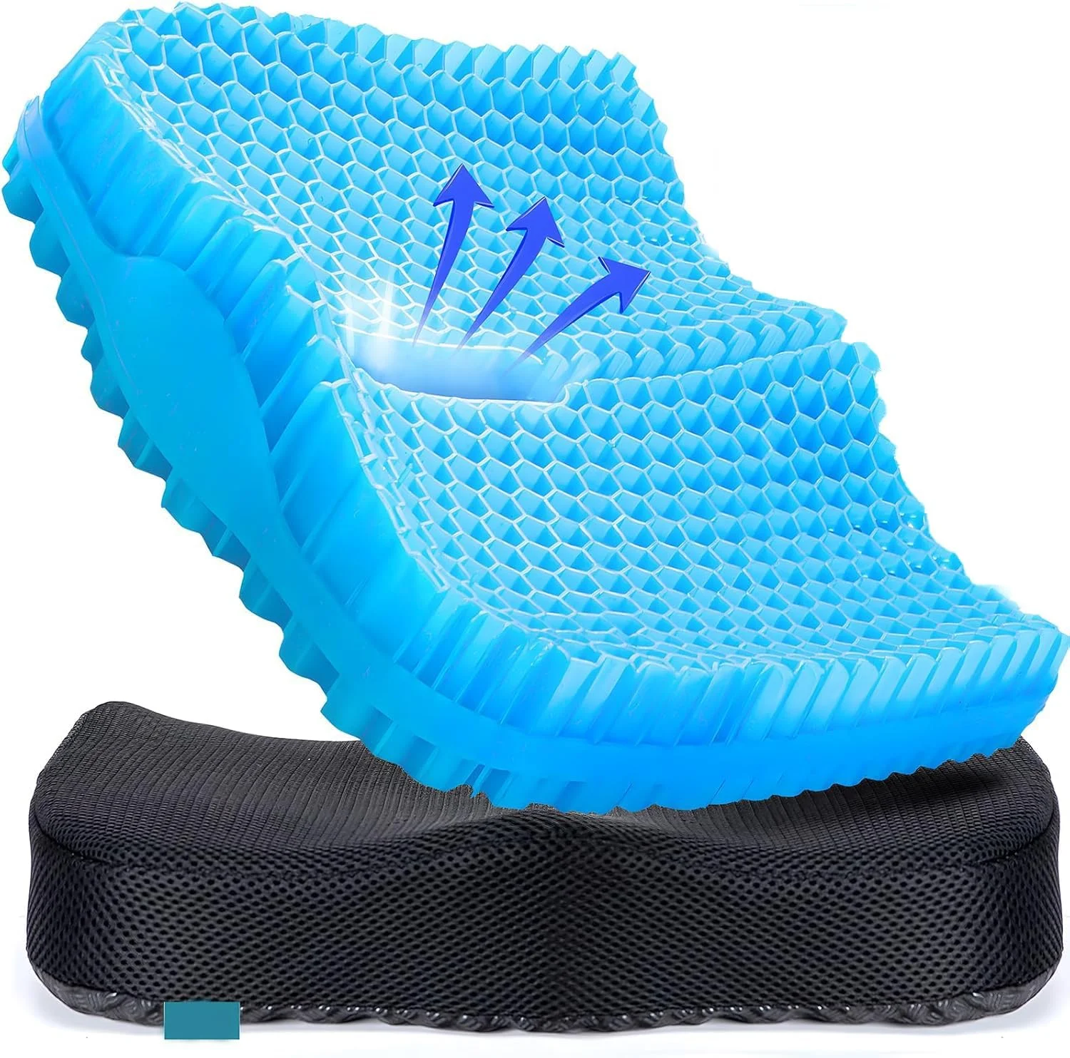 بالشتک ژله ای صندلی برای نشستن طولانی مدت و تسکین درد لگن (سایز بزرگ) - بالشتک های خنک کننده سه بعدی برای صندلی اداری، ماشین، ویلچر، روکش تنفسی و ضد لغزش با فناوری کاهش فشار بالشتک ژله ای صندلی برای نشستن طولانی مدت و تسکین درد لگن (سایز بزرگ) - بالشتک های خنک کننده سه بعدی برای صندلی اداری، ماشین، ویلچر، روکش تنفسی و ضد لغزش با فناوری کاهش فشار