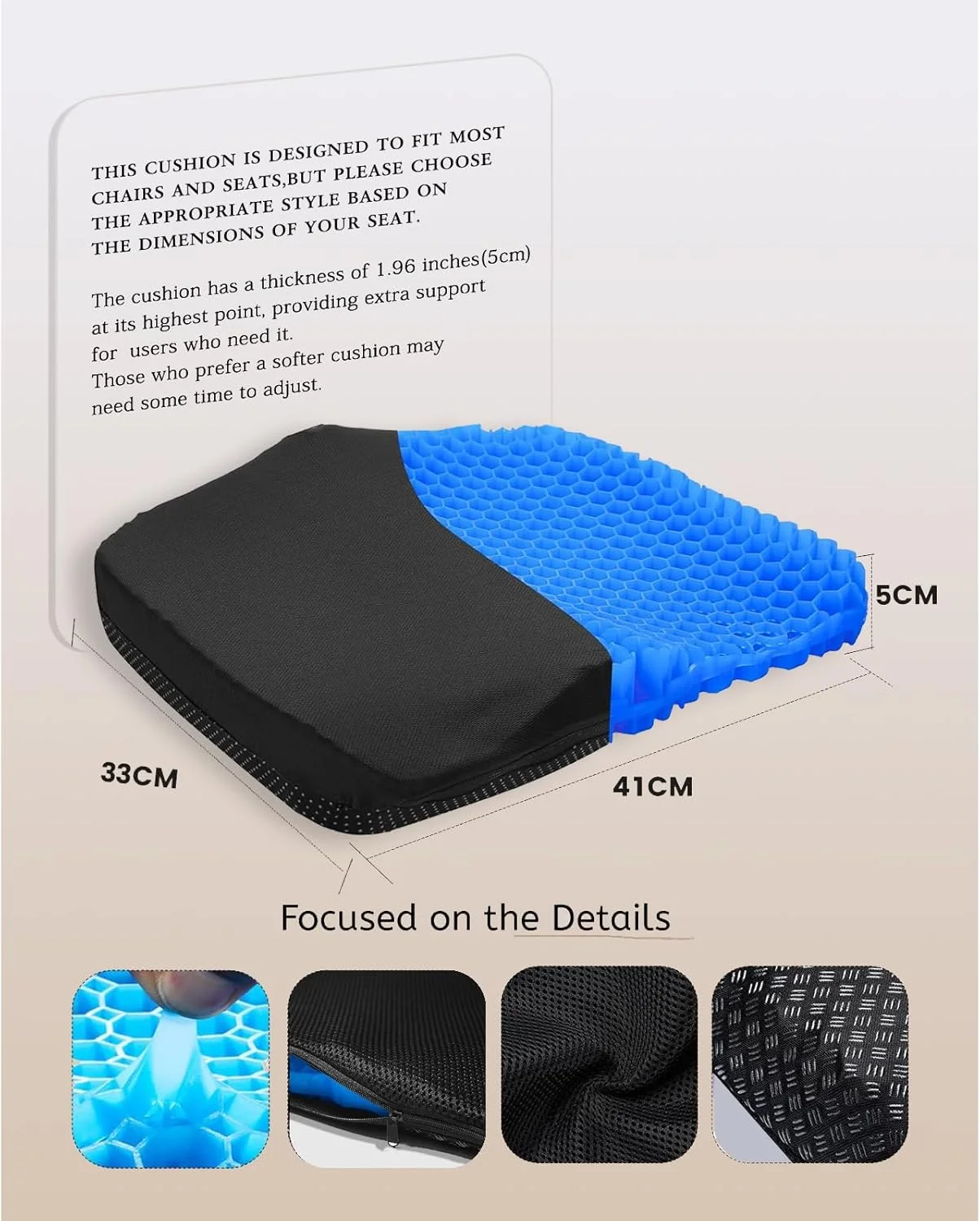 بالشتک صندلی فوم مموری ژل خنک کننده - پد لانه زنبوری تنفسی برای تسکین درد سیاتیک و دنبالچه، کاهش فشار و توزیع وزن برای دفتر، ماشین، ویلچر، خانه بالشتک صندلی فوم مموری ژل خنک کننده - پد لانه زنبوری تنفسی برای تسکین درد سیاتیک و دنبالچه، کاهش فشار و توزیع وزن برای دفتر، ماشین، ویلچر، خانه