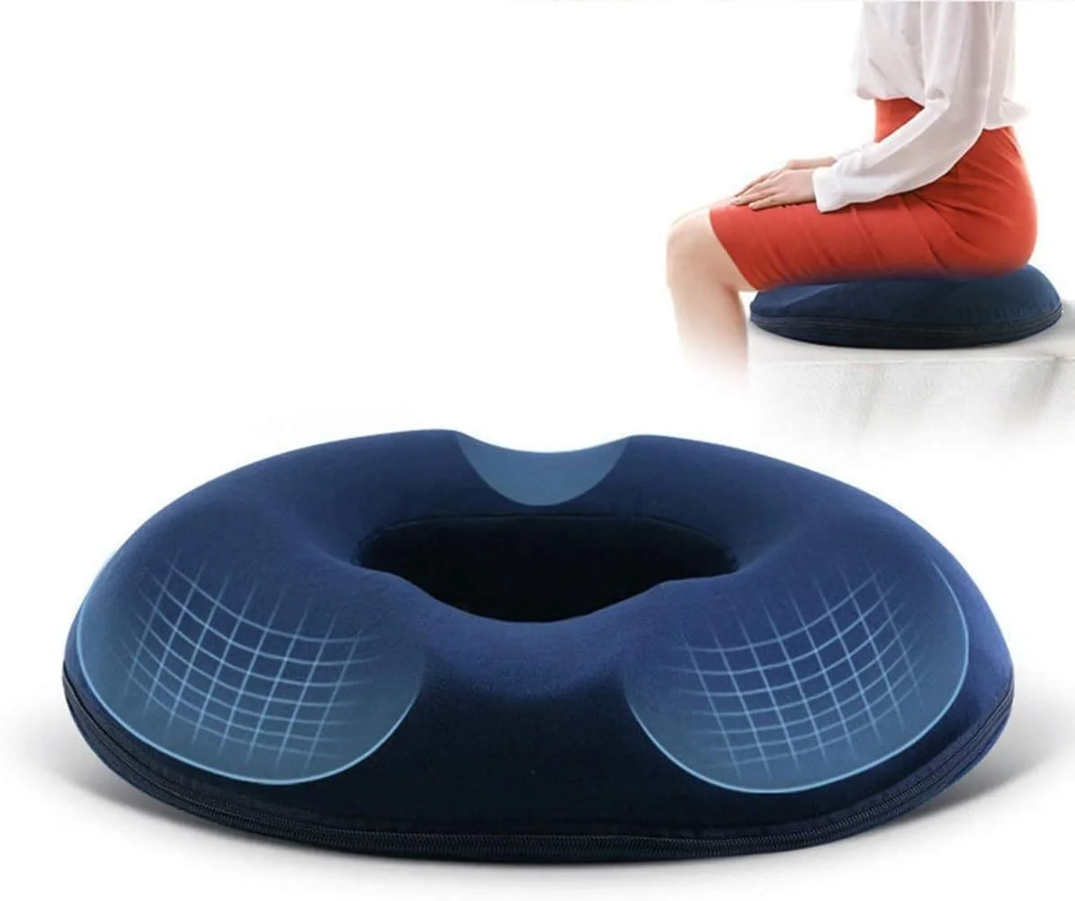 بالشتک صندلی فوم حافظه دار برای خواب عمیق شبانه، آبی تیره