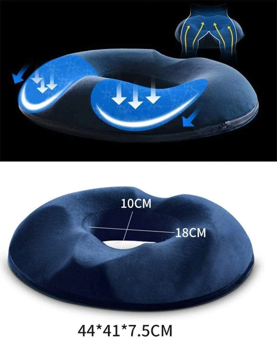بالشتک صندلی فوم حافظه دار برای خواب عمیق شبانه، آبی تیره