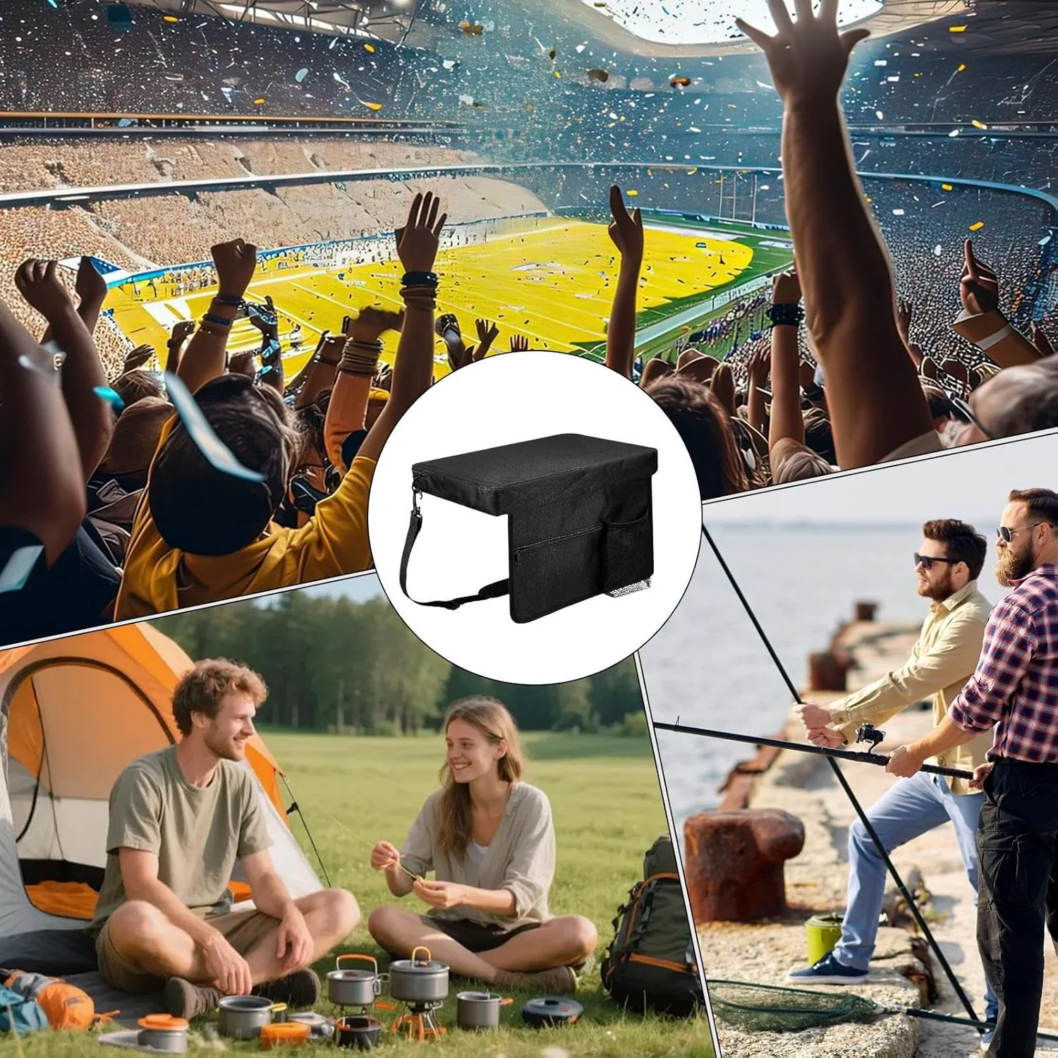 بالشتک صندلی استادیوم با جا لیوانی، پارچه آکسفورد، تاشو، دارای جیب ذخیره سازی و بند قابل تنظیم، 40x33x5 سانتی متر، پد صندلی سکوی استادیوم سبک وزن برای رویدادهای ورزشی، کمپینگ، ساحل بالشتک صندلی استادیوم با جا لیوانی، پارچه آکسفورد، تاشو، دارای جیب ذخیره سازی و بند قابل تنظیم، 40x33x5 سانتی متر، پد صندلی سکوی استادیوم سبک وزن برای رویدادهای ورزشی، کمپینگ، ساحل