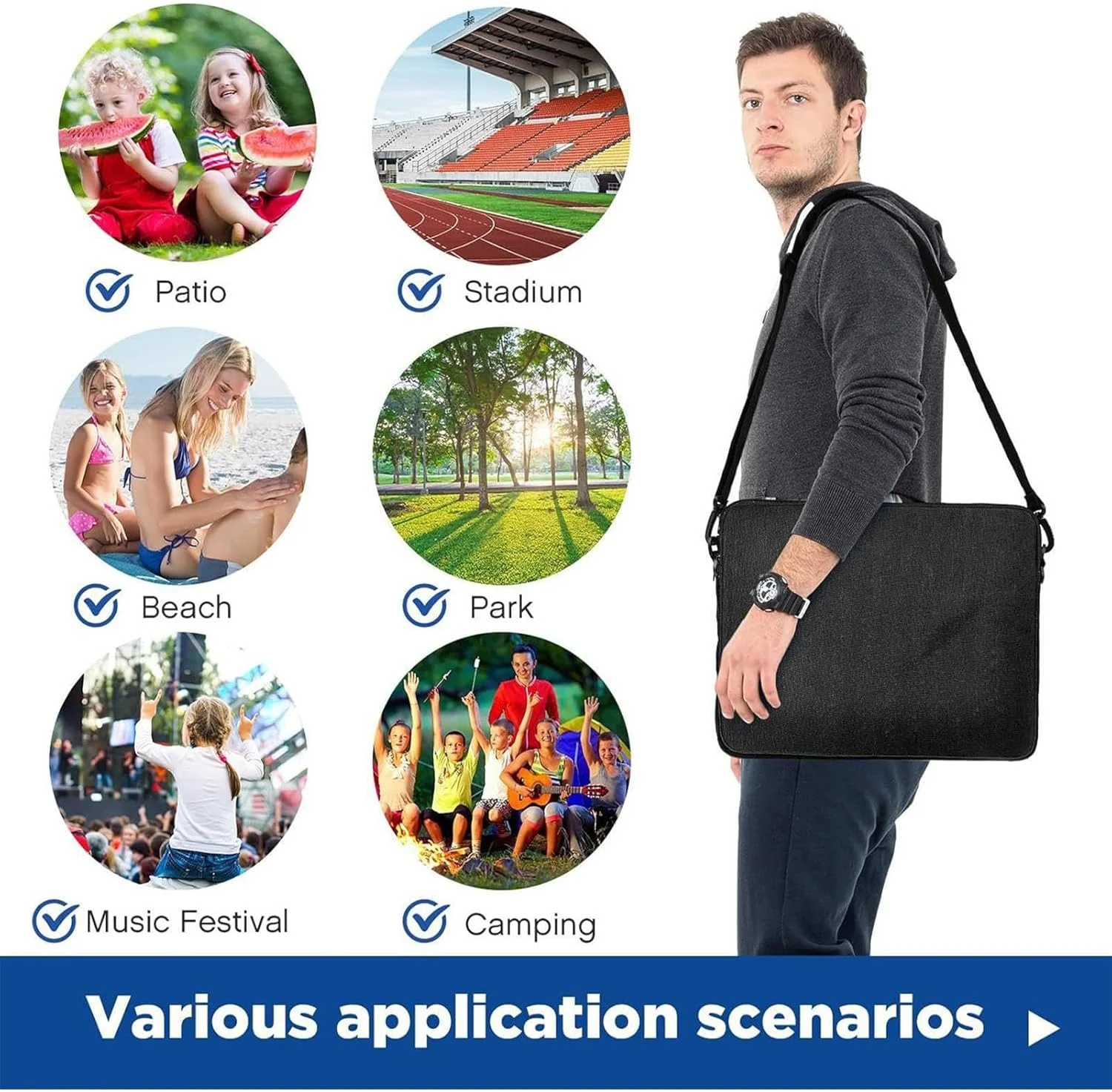 بالشتک صندلی استادیوم - بالشتک قابل حمل صندلی تماشاچی، پد صندلی برای پشتیبانی از نشیمنگاه با جا لیوانی برای کودکان و بزرگسالان در فضای باز، کوله گردی، ورزش، تعطیلات، کمپینگ، مسافرت و رویدادها بالشتک صندلی استادیوم - بالشتک قابل حمل صندلی تماشاچی، پد صندلی برای پشتیبانی از نشیمنگاه با جا لیوانی برای کودکان و بزرگسالان در فضای باز، کوله گردی، ورزش، تعطیلات، کمپینگ، مسافرت و رویدادها