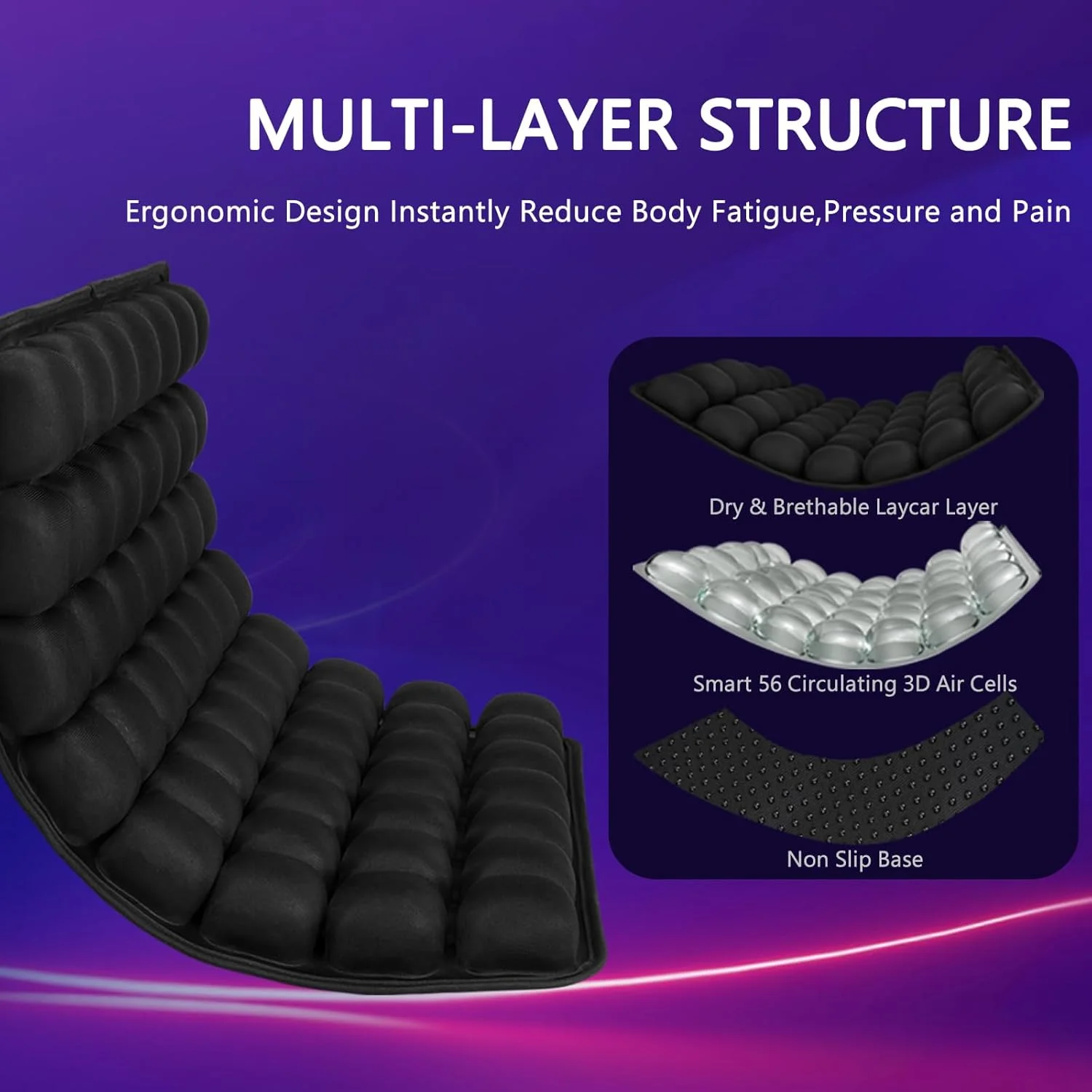 بالشتک صندلی بادی سانفیکون، بالشتک راحتی بادی قابل حمل برای صندلی ماشین، صندلی اداری، ویلچر، پد ضد زخم بستر، ارتوپدی، تسکین درد و فشار، زیرانداز صندلی کمپینگ با پمپ، 45x40 سانتی متر، مشکی بالشتک صندلی بادی سانفیکون، بالشتک راحتی بادی قابل حمل برای صندلی ماشین، صندلی اداری، ویلچر، پد ضد زخم بستر، ارتوپدی، تسکین درد و فشار، زیرانداز صندلی کمپینگ با پمپ، 45x40 سانتی متر، مشکی