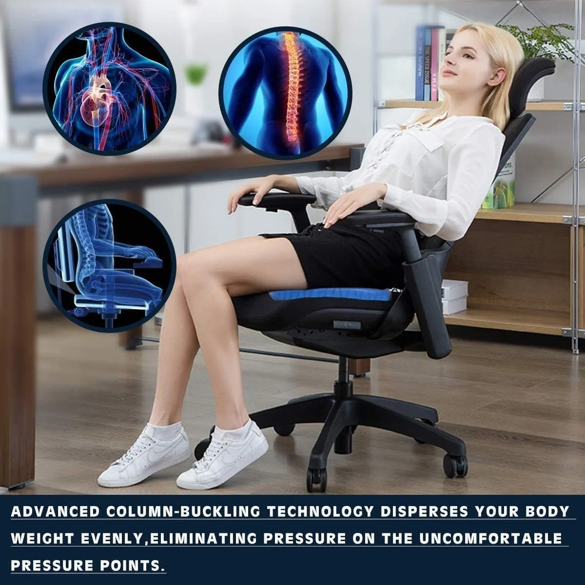 بالشتک صندلی ژله ای تنفسی با روکش ضد لغزش برای تسکین درد دنبالچه و کمر، بالشتک ژله ای سیلیکونی طرح لانه زنبوری برای صندلی اداری، ماشین، ویلچر، پد صندلی ارگونومیک منحنی، آبی بالشتک صندلی ژله ای تنفسی با روکش ضد لغزش برای تسکین درد دنبالچه و کمر، بالشتک ژله ای سیلیکونی طرح لانه زنبوری برای صندلی اداری، ماشین، ویلچر، پد صندلی ارگونومیک منحنی، آبی