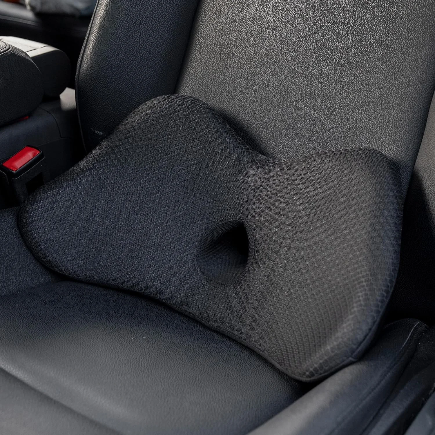 بالشتک پشتیبانی کمری برای خودرو، بالشتک فوم حافظه‌دار 2 در 1 برای پشتیبانی از کمر، پرکننده صندلی گود و بالشتک تسکین درد سیاتیک، بالشتک پشتیبانی کمر برای خودرو، صندلی اداری، ویلچر (47x18x21 سانتی‌متر)