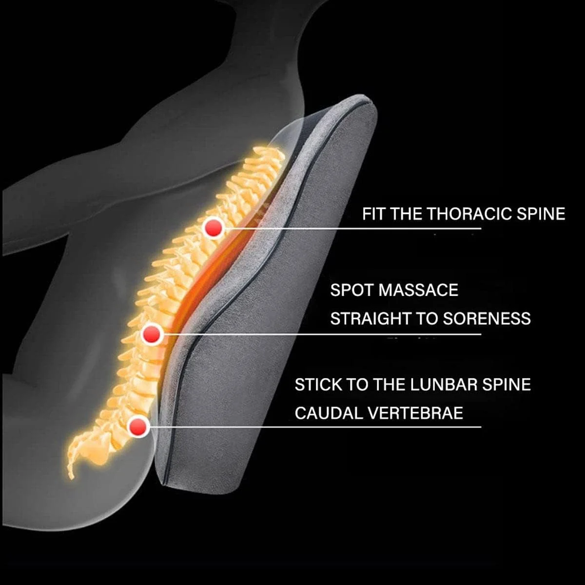 بالشتک پشتیبانی کمر، فوم حافظهدار ماساژ چند منظوره، بالشتک پشتی قابل تنظیم طراحی ارگونومیک مناسب صندلی خودرو و انحنای بدن، برای خودرو، صندلی اداری، خانه، مسافرت بالشتک پشتیبانی کمر، فوم حافظهدار ماساژ چند منظوره، بالشتک پشتی قابل تنظیم طراحی ارگونومیک مناسب صندلی خودرو و انحنای بدن، برای خودرو، صندلی اداری، خانه، مسافرت
