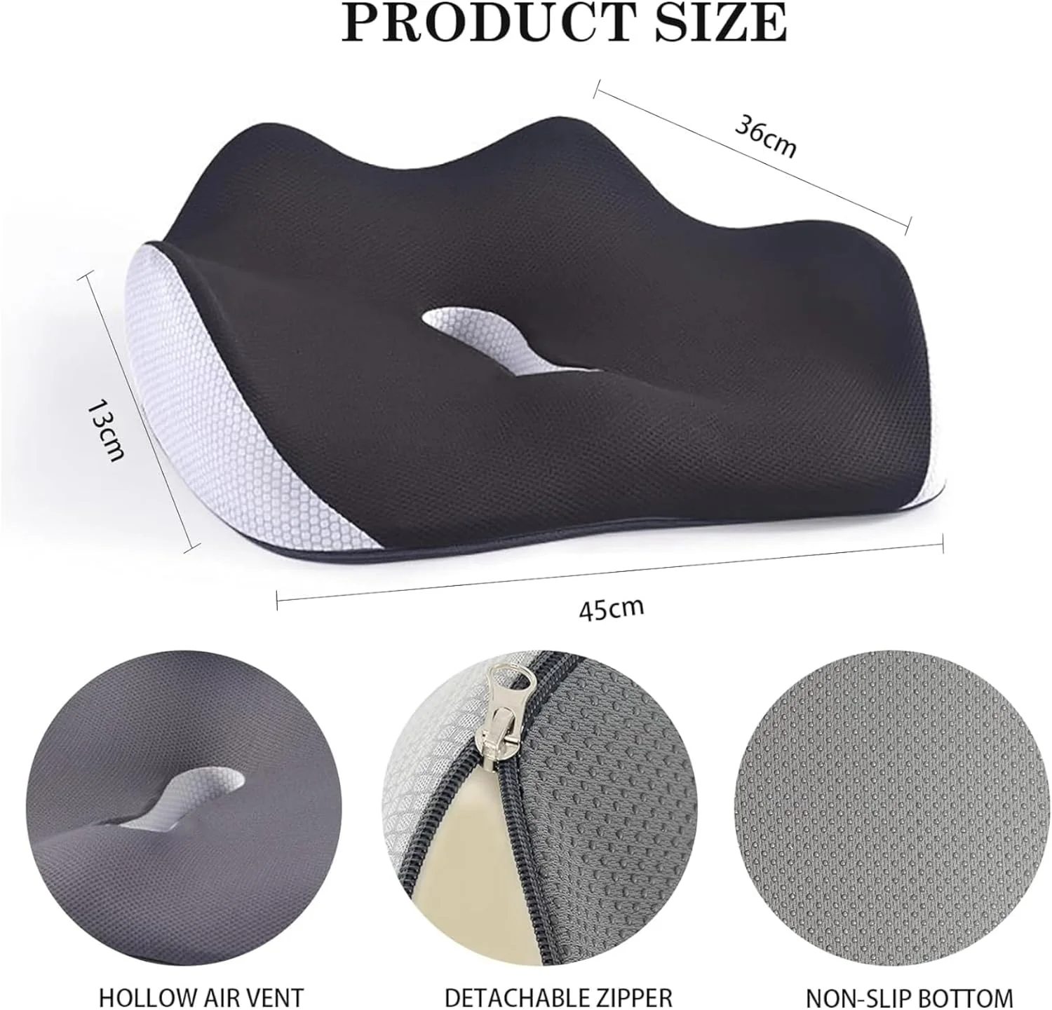 بالشتک صندلی مموری فوم TAME برای صندلی اداری، بالشتک های صندلی اداری سه بعدی ضد لغزش برای تسکین فشار سیاتیک و درد دنبالچه، پد فوم ارگونومیک برای ماشین خانه اداری (آبی) بالشتک صندلی مموری فوم TAME برای صندلی اداری، بالشتک های صندلی اداری سه بعدی ضد لغزش برای تسکین فشار سیاتیک و درد دنبالچه، پد فوم ارگونومیک برای ماشین خانه اداری (آبی)