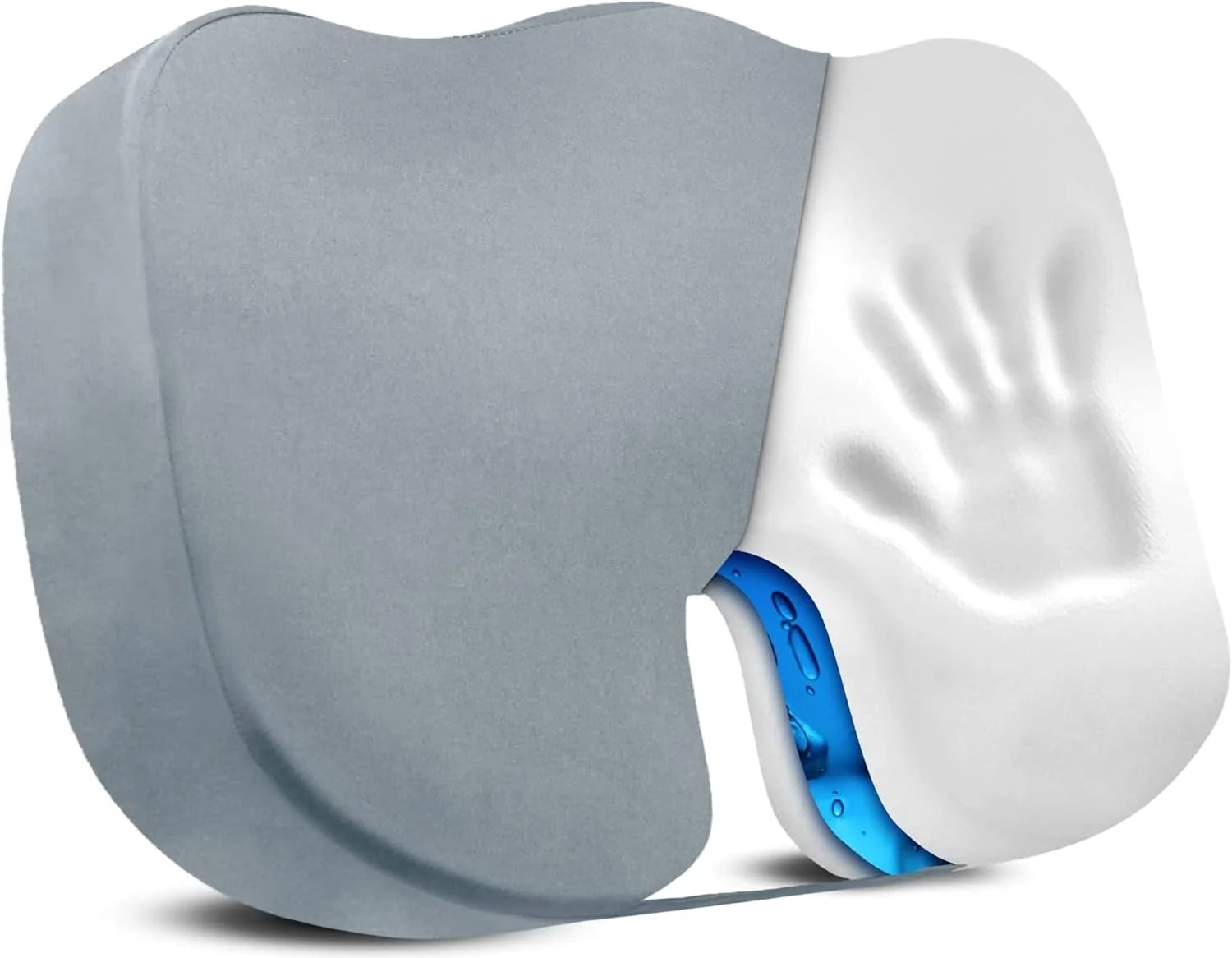 بالشتک صندلی ژله ای TERRIFI برای نشستن طولانی مدت، بالشتک صندلی تقویت شده با ژل، بالشتک صندلی اداری، بالشتک صندلی فوم حافظه دار، پد صندلی میز، خاکستری