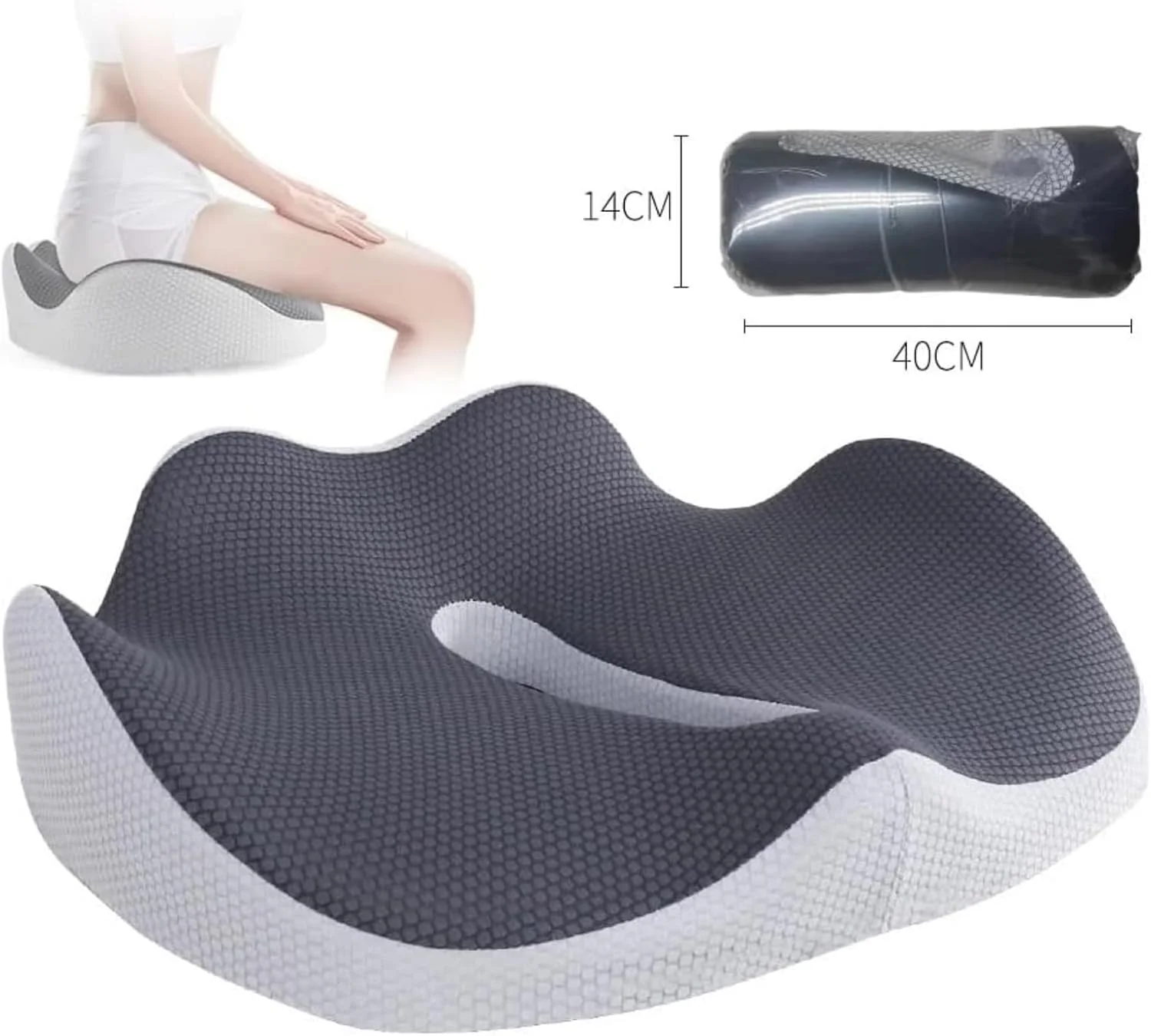 بالشتک صندلی مموری فوم TAME برای صندلی اداری، بالشتک های صندلی اداری سه بعدی ضد لغزش برای تسکین فشار سیاتیک و درد دنبالچه، پد فوم ارگونومیک برای ماشین خانه اداری (آبی) بالشتک صندلی مموری فوم TAME برای صندلی اداری، بالشتک های صندلی اداری سه بعدی ضد لغزش برای تسکین فشار سیاتیک و درد دنبالچه، پد فوم ارگونومیک برای ماشین خانه اداری (آبی)