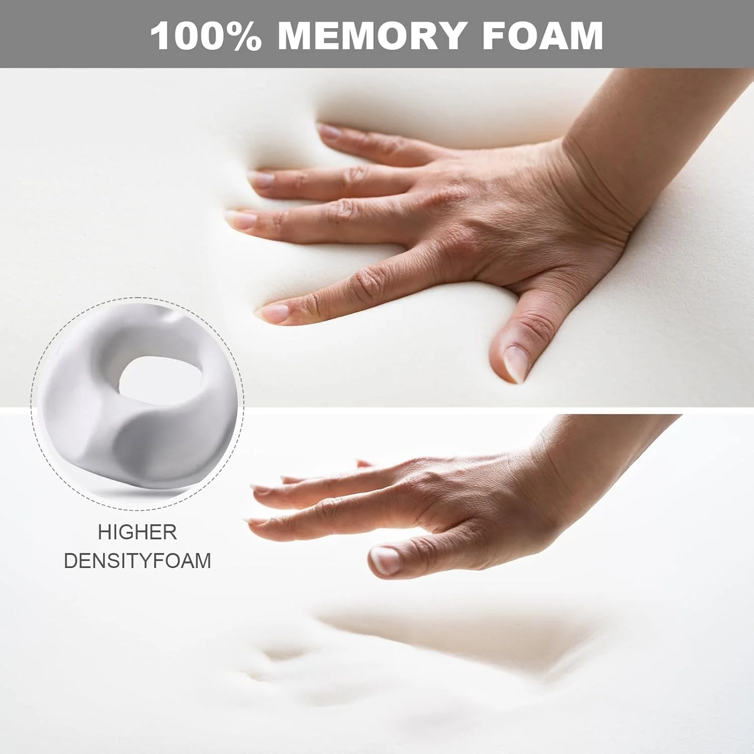 بالشتک صندلی مموری فوم برای تسکین درد دنبالچه با سوراخ مرکزی برش خورده U شکل برای هموروئید، سیاتیک، بالش درد کمر برای استفاده در دفتر، ماشین، ویلچر، نشستن بعد از جراحی (خاکستری، مردانه)