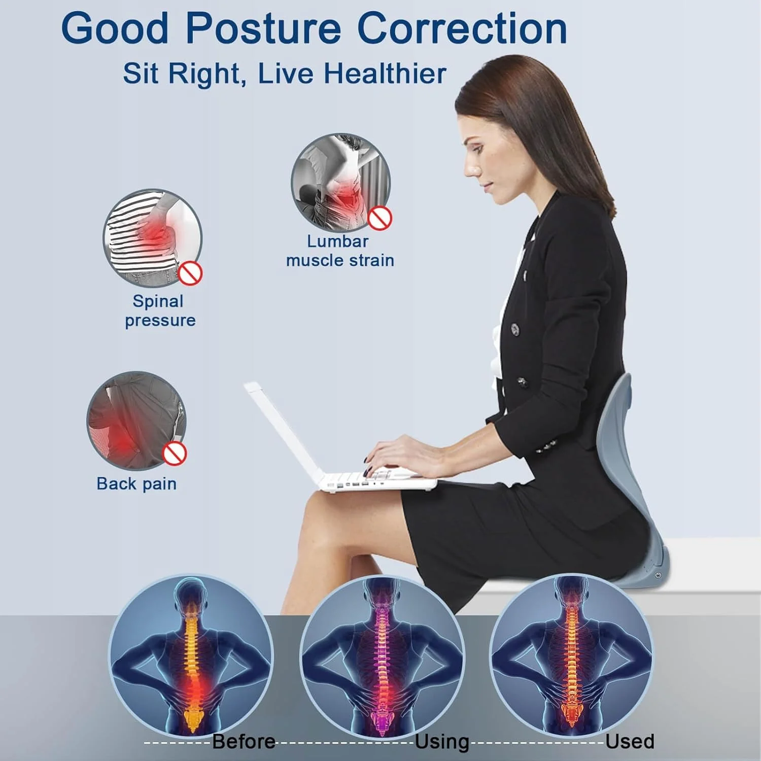 بالش طبی تکیهگاه کمر تریفی، اصلاحکننده وضعیت بدنی تاشو، پشتیبانی ارگونومیک کمر برای صندلی اداری، تسکین درد کمر، وسیله رفع فشار ستون فقرات برای صندلی میز، تخت و زمین (خاکستری) بالش طبی تکیهگاه کمر تریفی، اصلاحکننده وضعیت بدنی تاشو، پشتیبانی ارگونومیک کمر برای صندلی اداری، تسکین درد کمر، وسیله رفع فشار ستون فقرات برای صندلی میز، تخت و زمین (خاکستری)