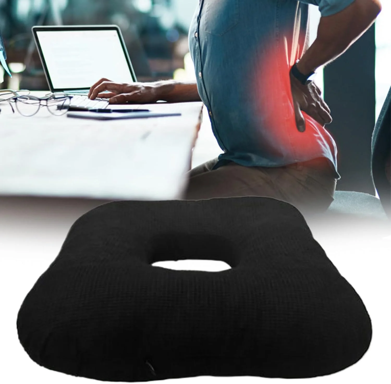 بالشتک صندلی دوناتی | پد صندلی راحت برای رفت و آمد با ماشین، سفرهای طولانی، مطالعه، اتاق نشیمن و رویدادهای فضای باز بالشتک صندلی دوناتی | پد صندلی راحت برای رفت و آمد با ماشین، سفرهای طولانی، مطالعه، اتاق نشیمن و رویدادهای فضای باز