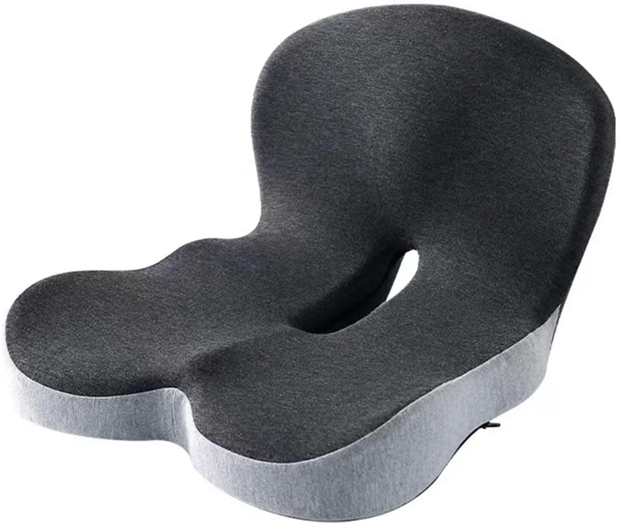 بالشتک صندلی مموری فوم تزویق، پشتی، بالشتک یکپارچه، مناسب دانشجویان، صندلی اداری، بالشتک نشیمنگاه خودرو، خاکستری و مشکی